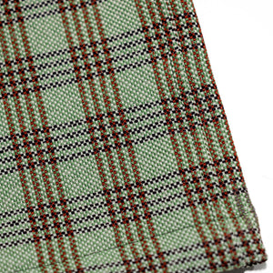 Dehen 1920 Lounge Shirt - Lawn Chair Plaid. close up of fabric detail
