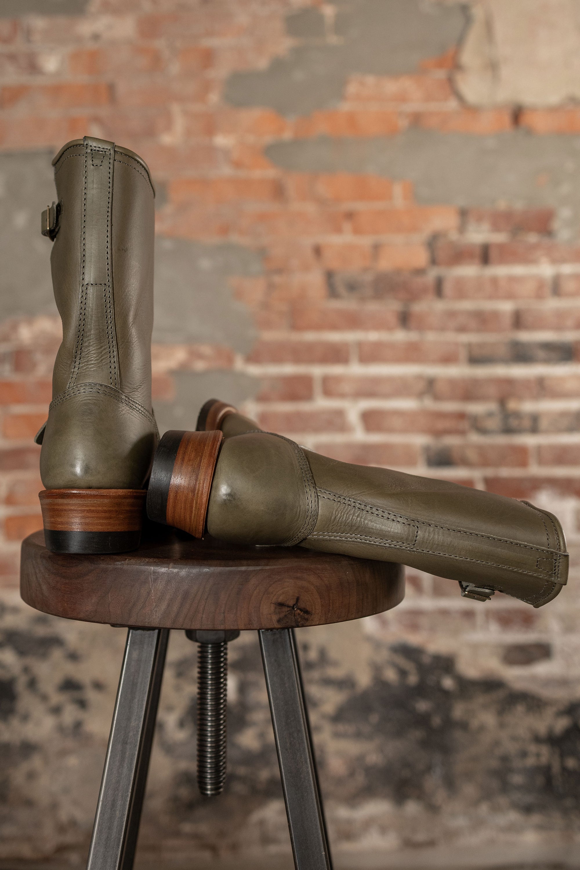 John Lofgren Wabash Engineer Boots - Badalassi Carlo Grigio