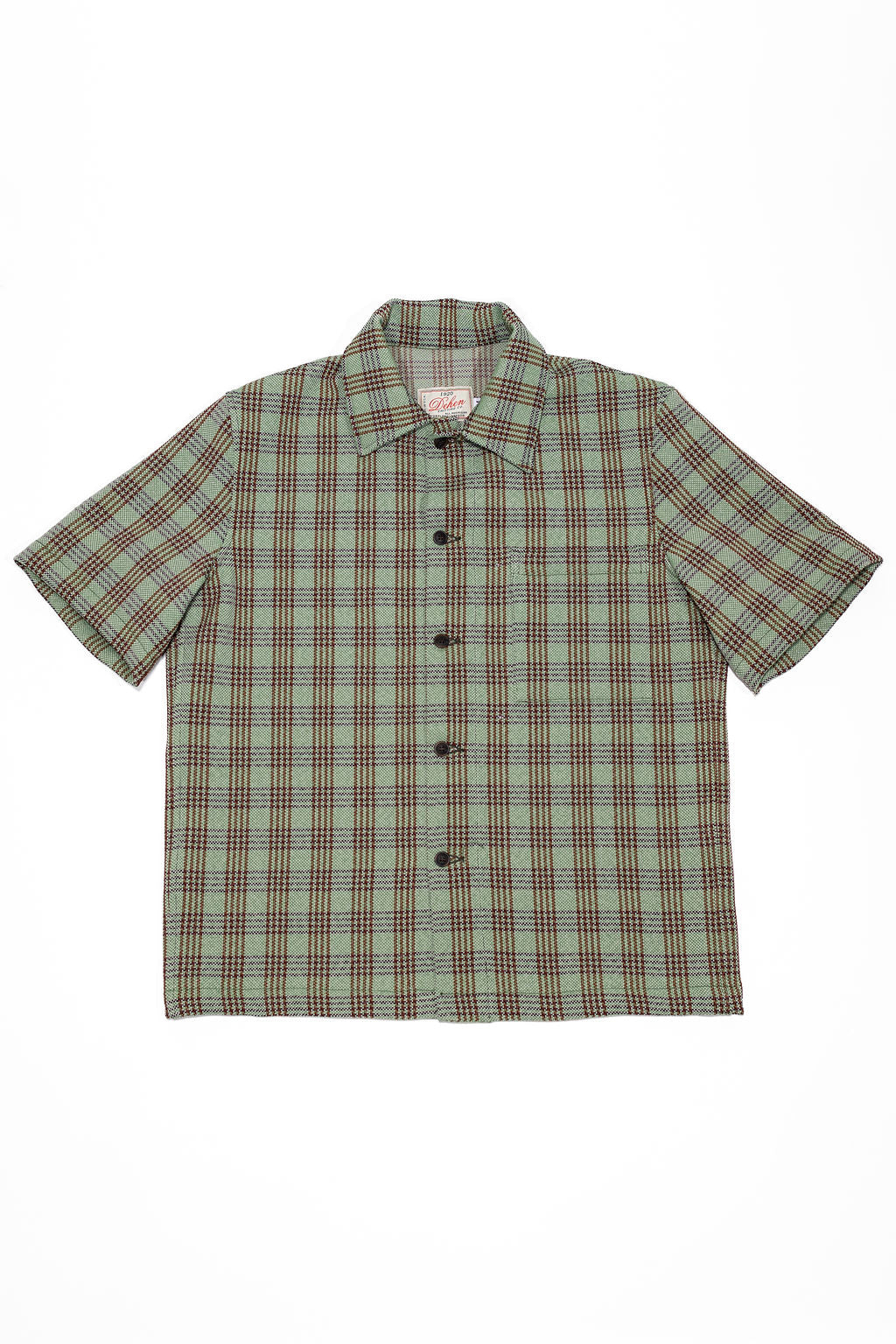 Dehen 1920 Lounge Shirt - Lawn Chair Plaid. laid on back
