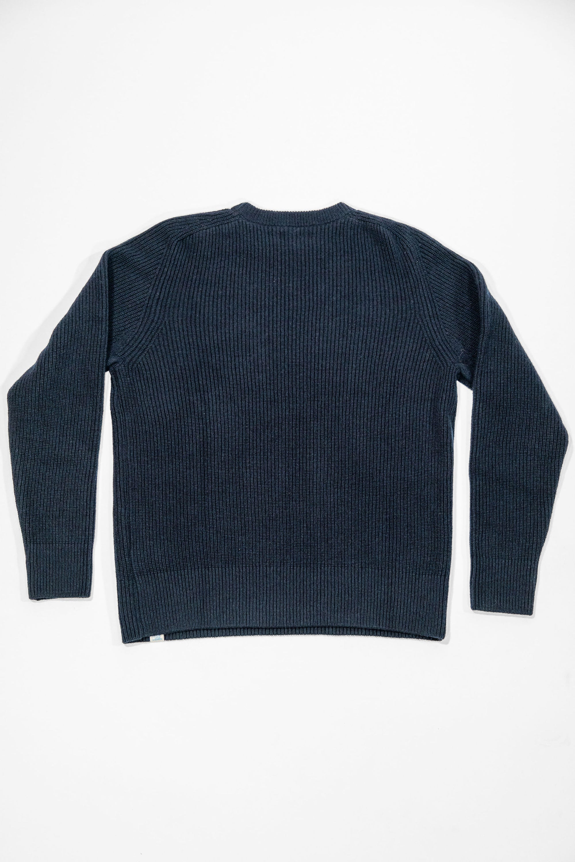Merz b. Schwanen LOCC02 Sturdy Ribbed Merino-Wool Cashmere Sweater - Dark Navy