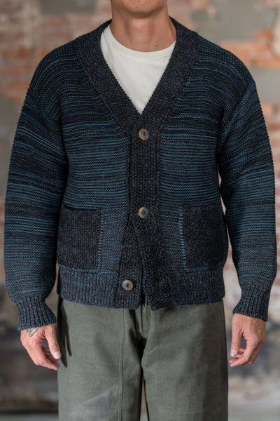 トップス RHC/ Ron Herman Indigo Border Cardigan L Indi + Ash Ren Cardigan - Black/Dark Indigo - Franklin & Poe
