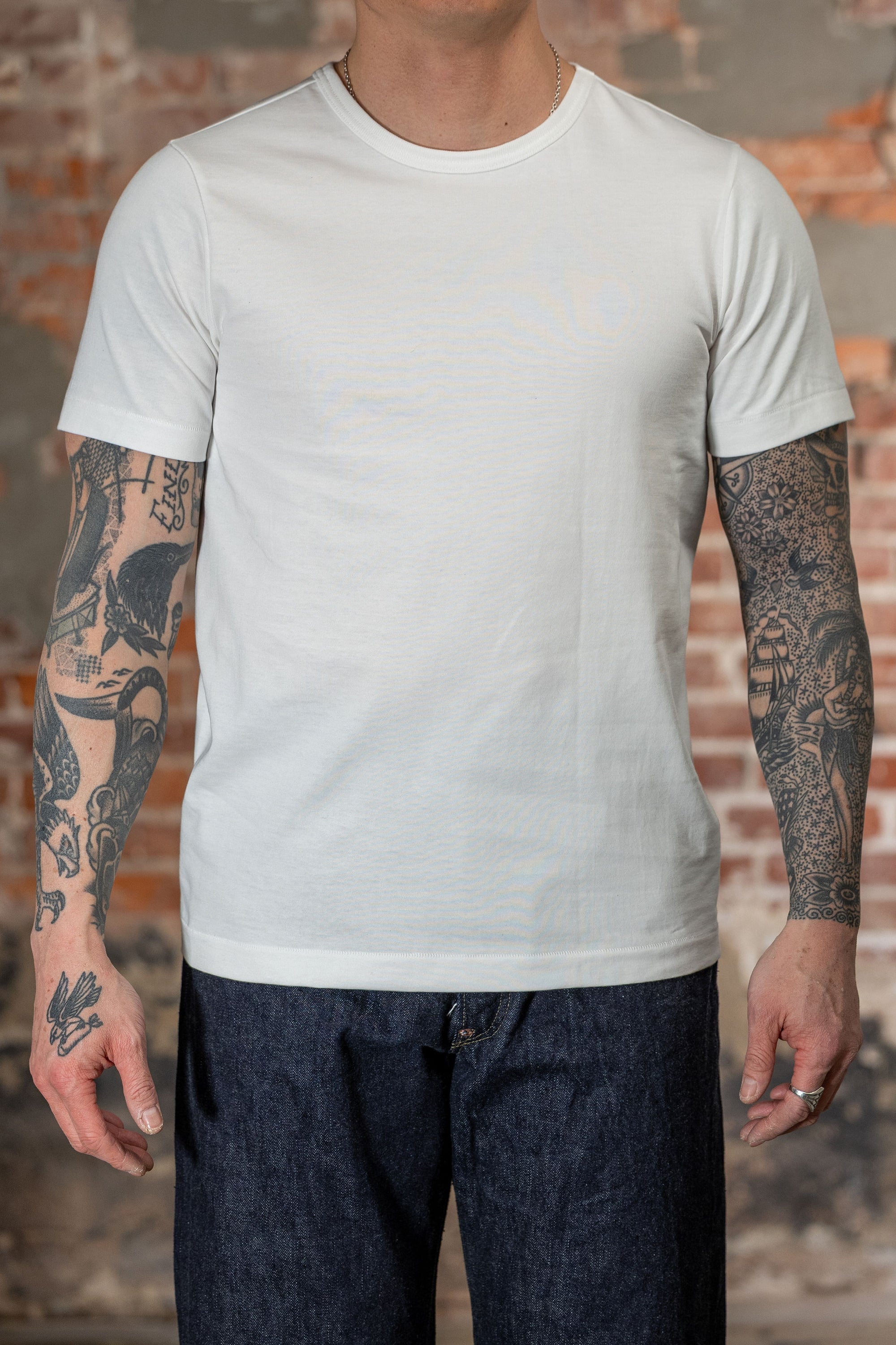 Merz b. Schwanen 2M15 Vintage Machine Refined Classic Fit T-Shirt - White