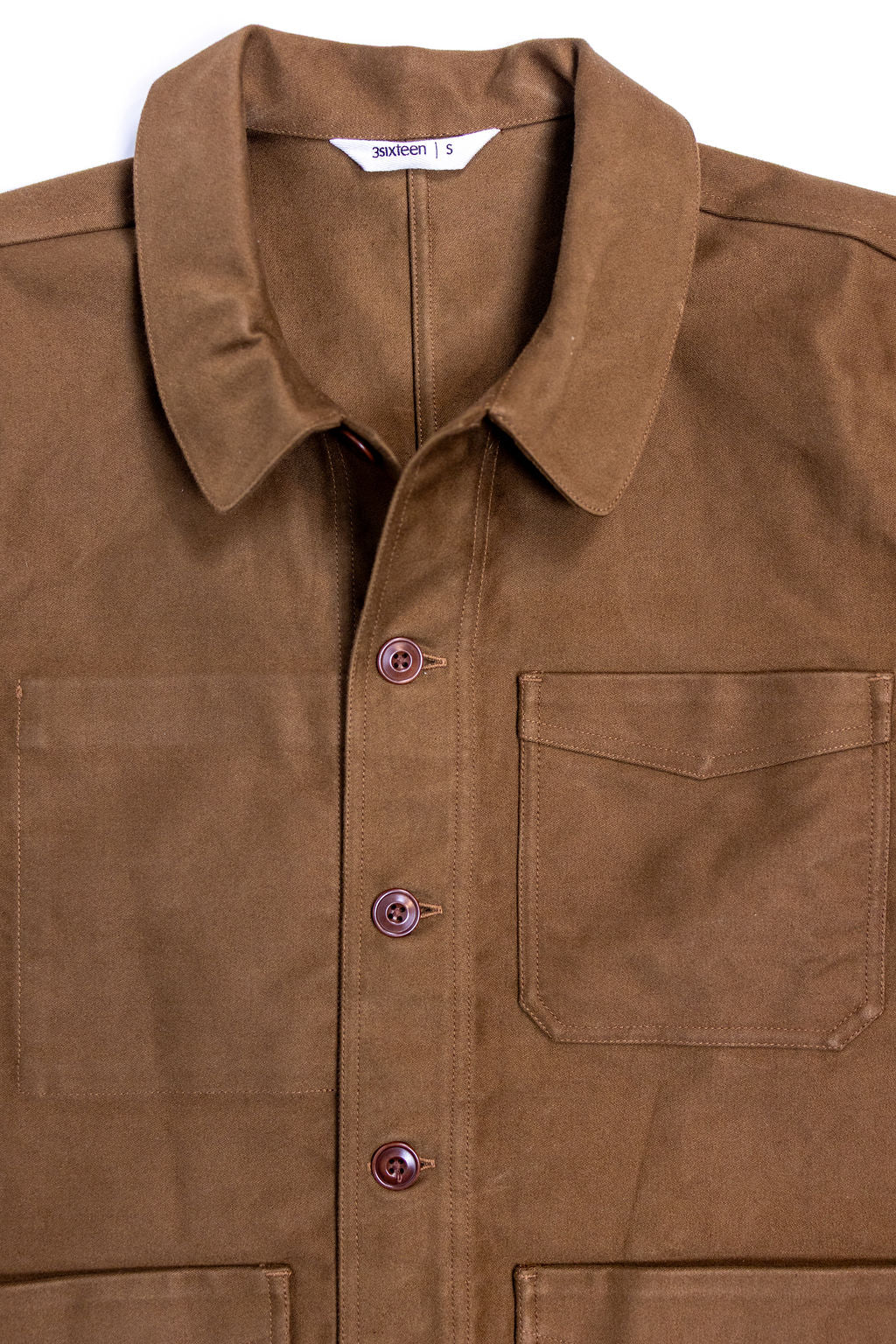 3sixteen French Work Jacket - Brown Moleskin
