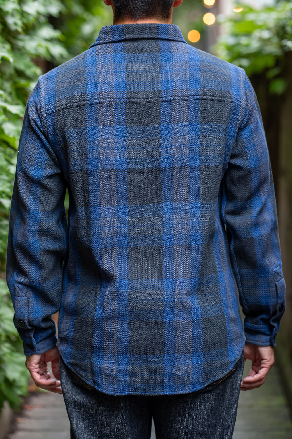 Indi + Ash Ames Workshirt - Indigo/Iron Handwoven Plaid