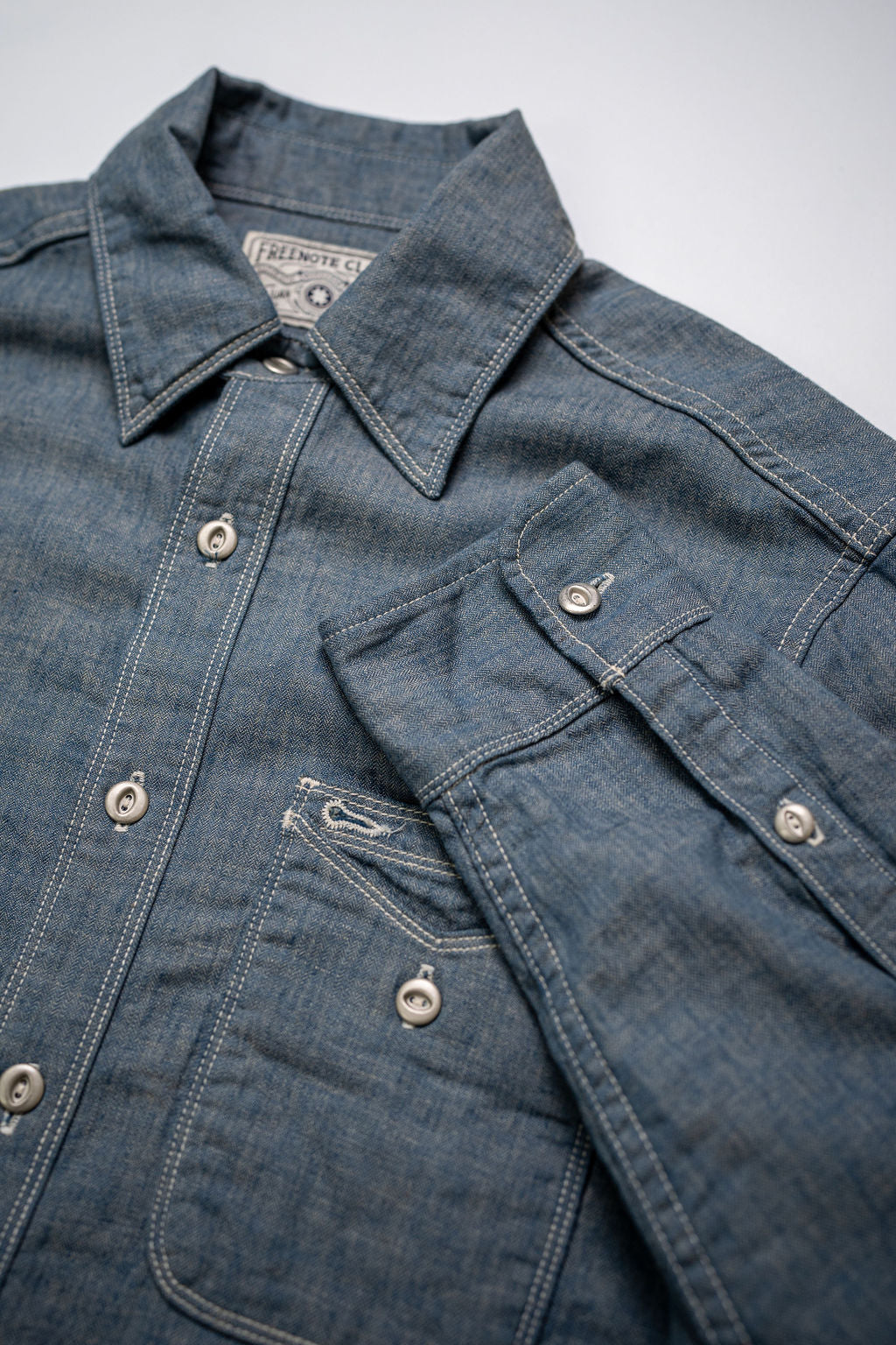 Freenote Cloth Lambert - Herringbone Chambray