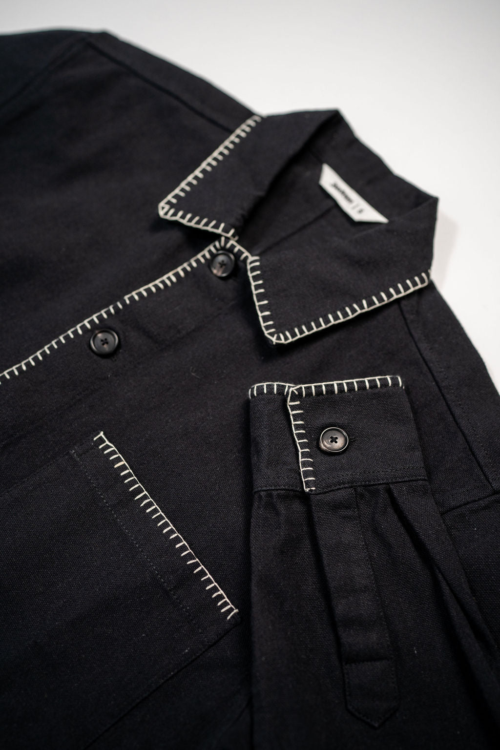 3sixteen Shop Jacket - Blanket Stitch Black Canvas