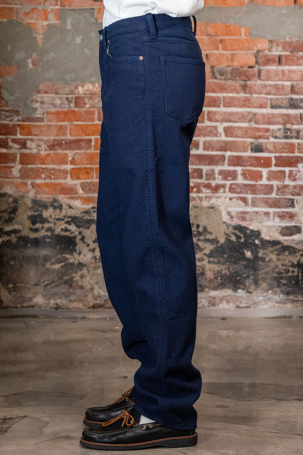 Omoto 0821 Loose Fit Pant - 15oz Ori-zashi Sashiko (One Washed)