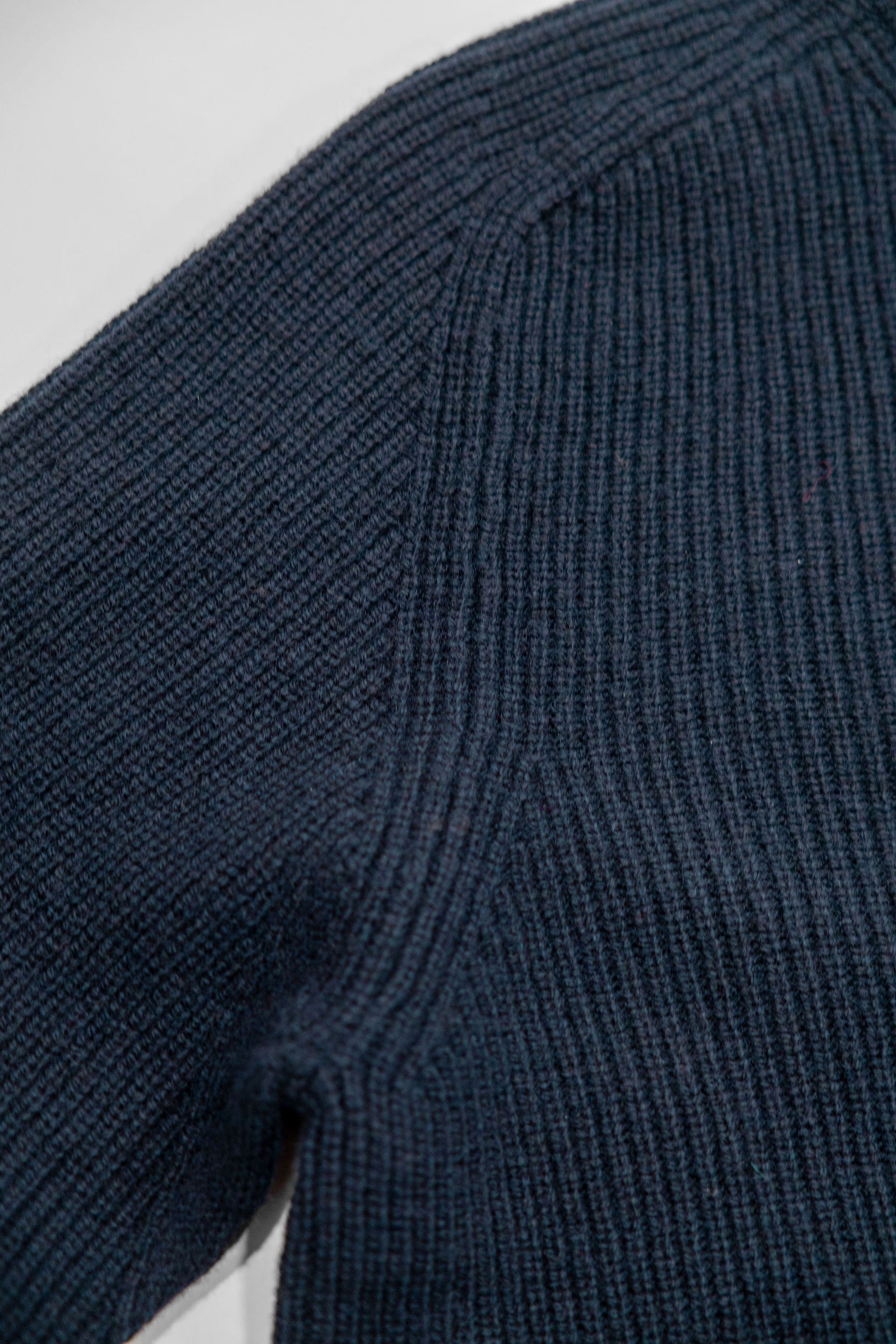 Merz b. Schwanen LOCC02 Sturdy Ribbed Merino-Wool Cashmere Sweater - Dark Navy
