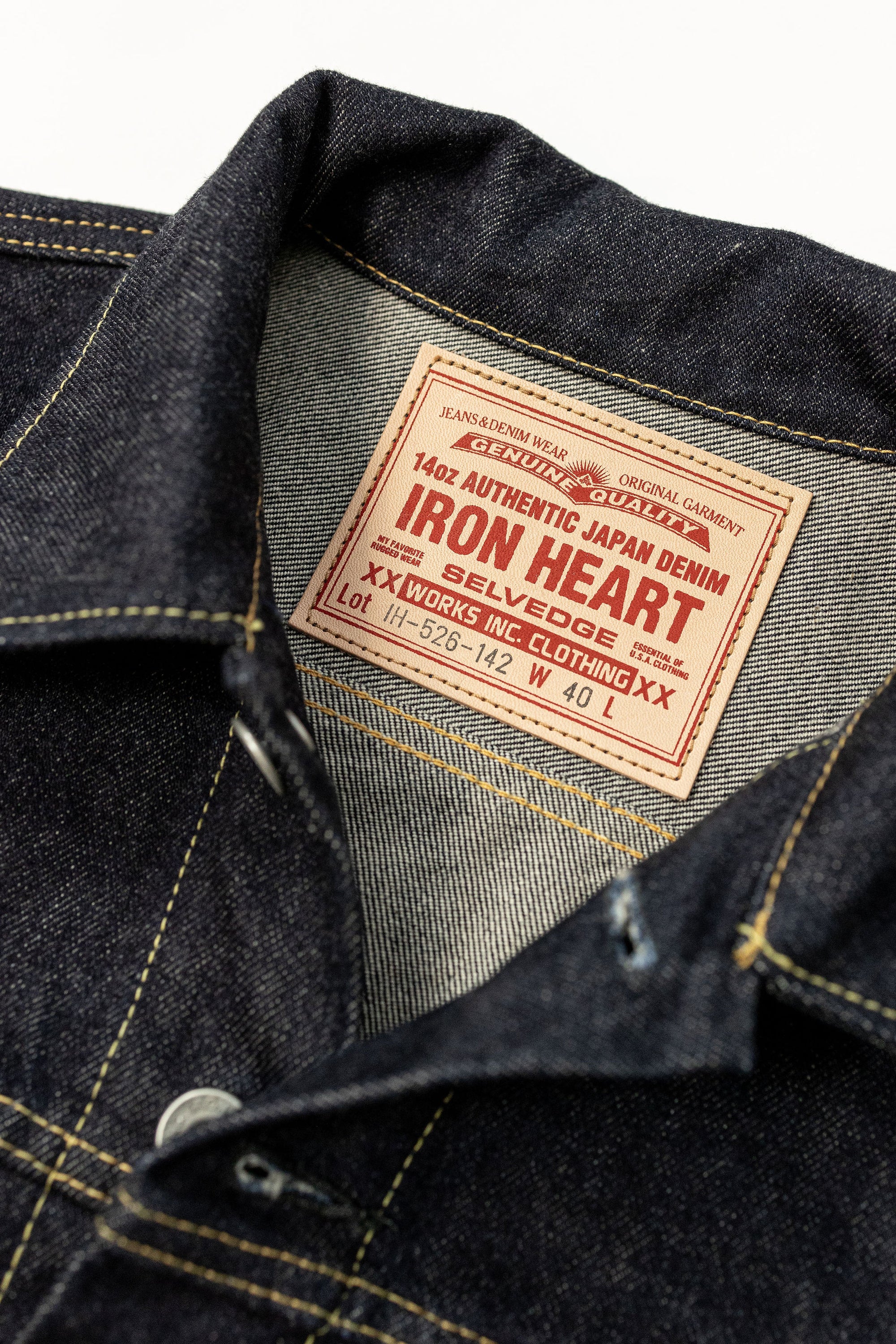 Iron Heart IH-526J 14oz Selvedge Denim Modified Type III Jacket - Indigo