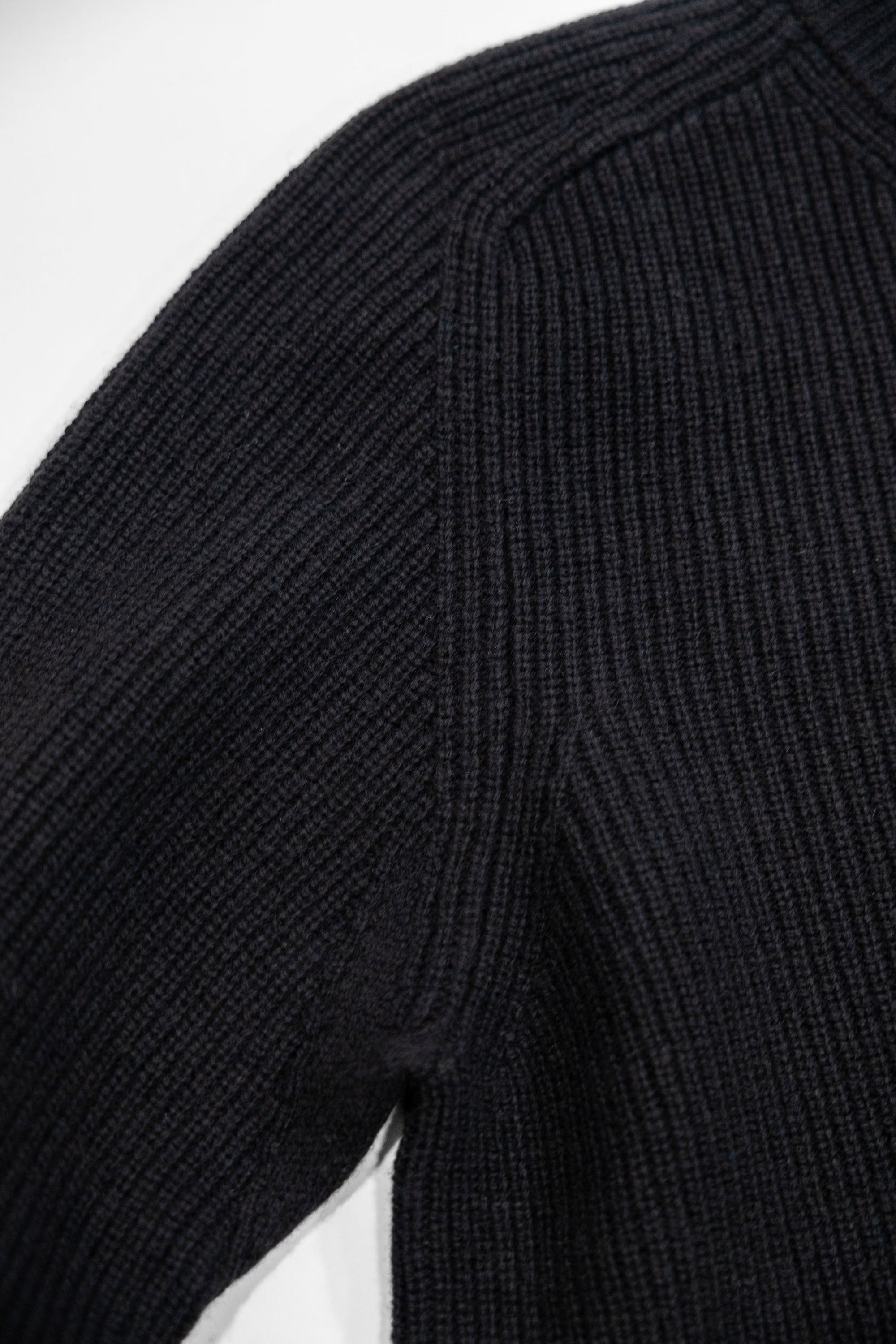 Merz b. Schwanen LOCC02 Sturdy Ribbed Merino-Wool Cashmere Sweater - Deep Black