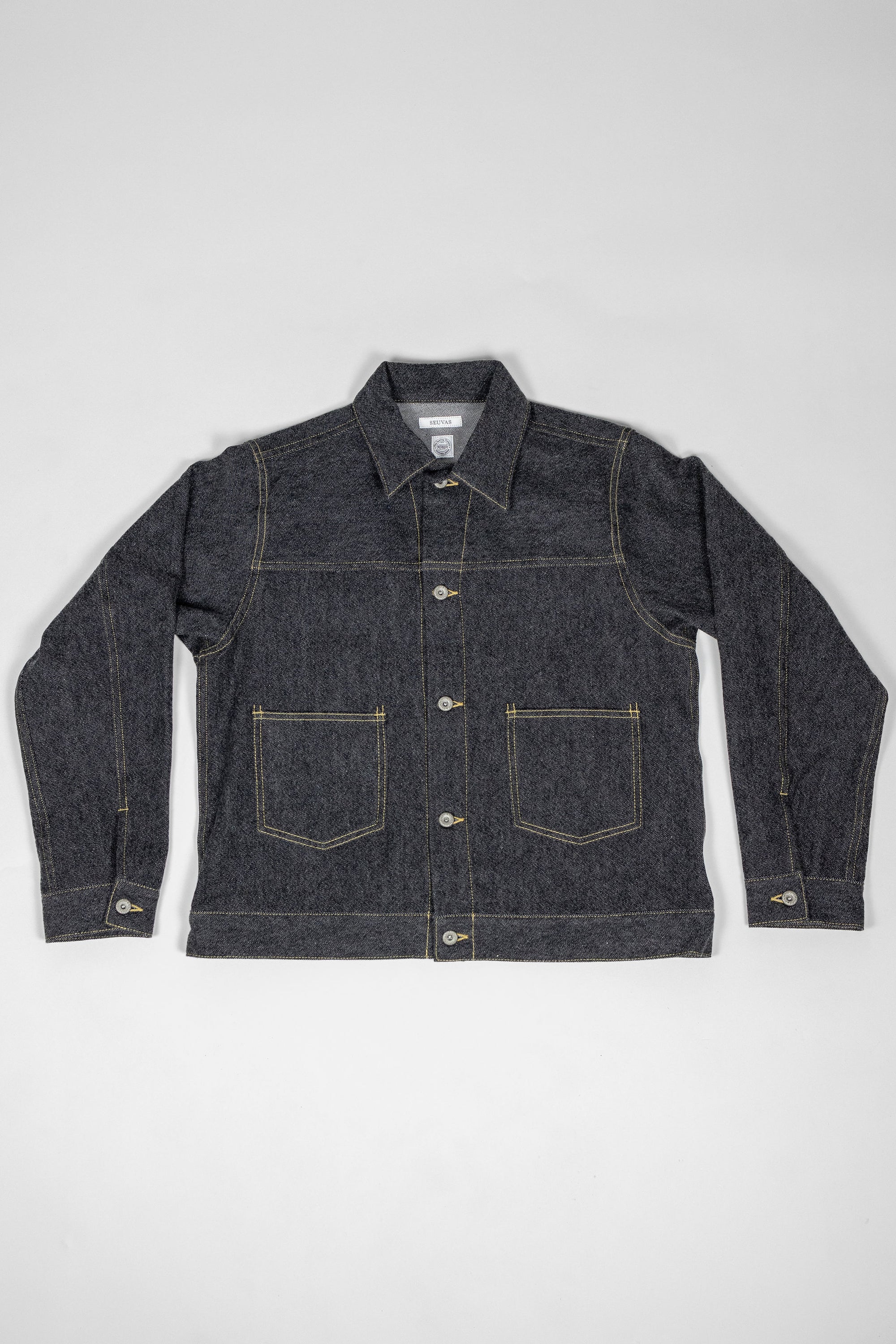 Seuvas C/W Denim Trucker Jacket - Black