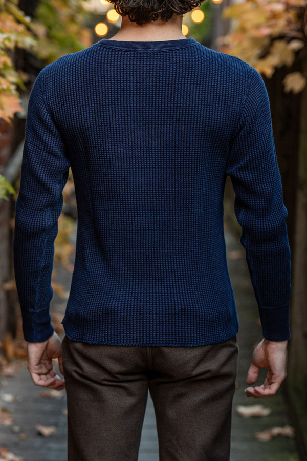 UES Big Waffle T-Shirt - Indigo - Franklin & Poe