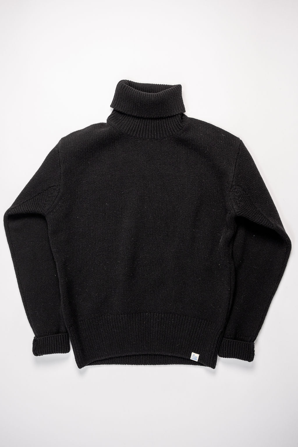 Merz b. Schwanen LOCT01 Turtleneck Pullover Merino Cashmere Blend - Deep Black