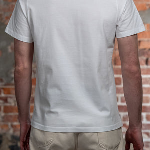Hansen Garments Julian Crew Neck T-Shirt - White on model from the back