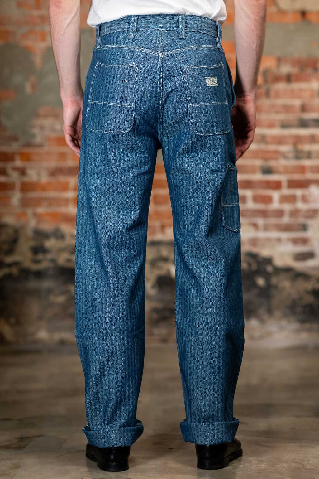 Freenote Coth Ortega Pant - 13oz Blue Herringbone