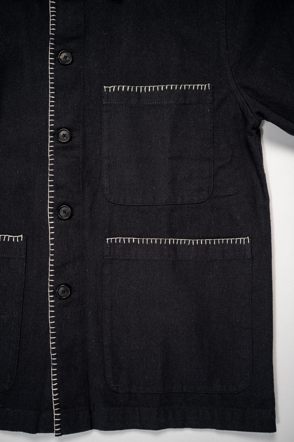 3sixteen Shop Jacket - Blanket Stitch Black Canvas