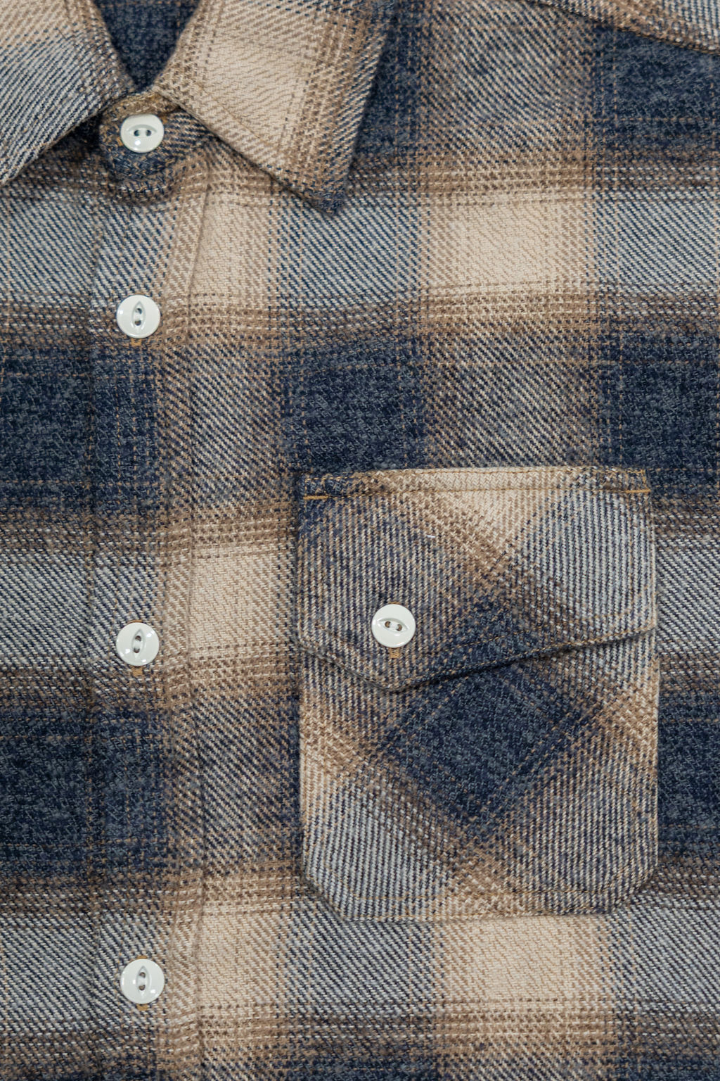 3sixteen Crosscut Flannel - Brown/Ecru