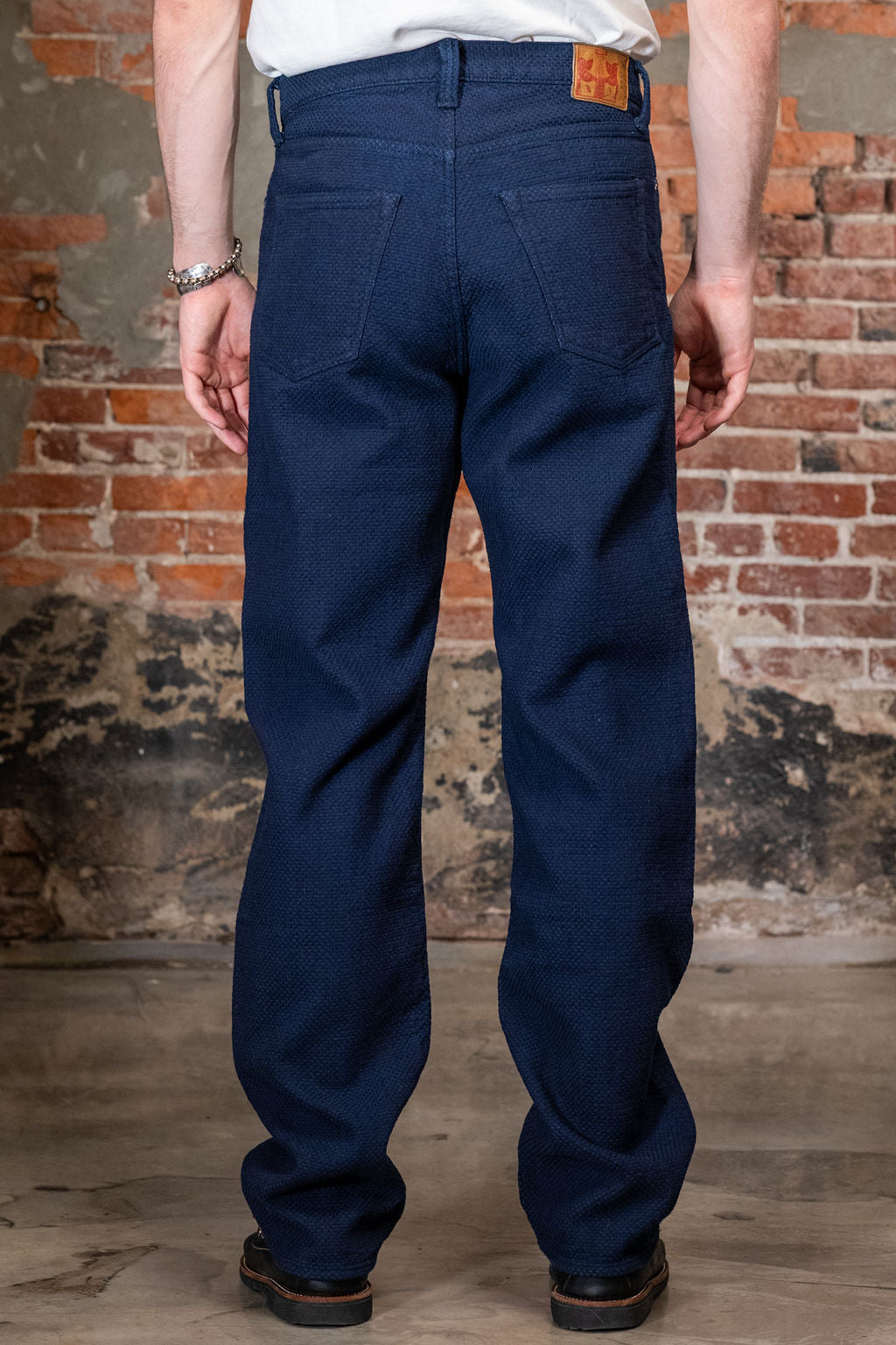 Omoto 0821 Loose Fit Pant - 15oz Ori-zashi Sashiko (One Washed)