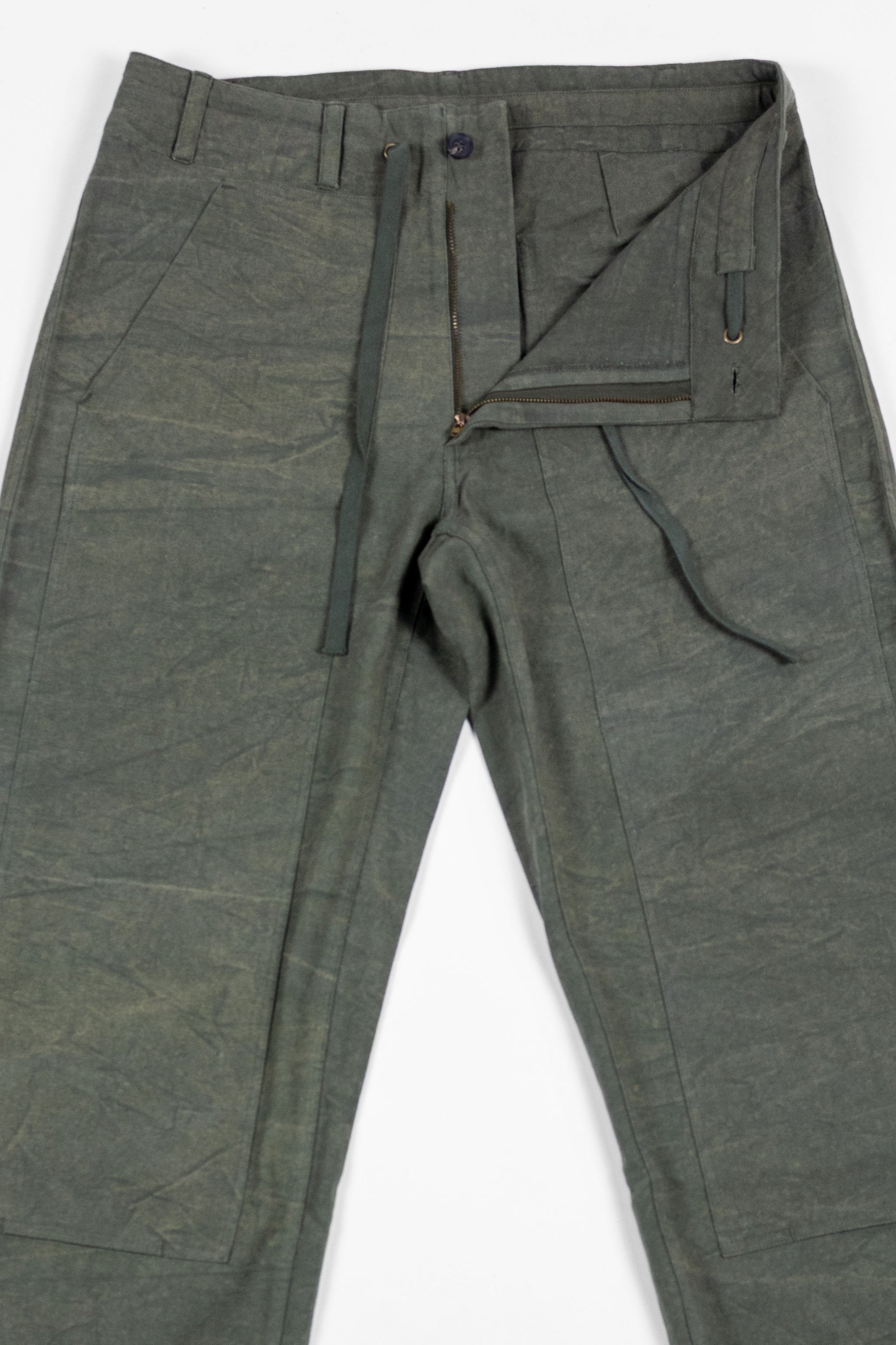 Indi + Ash Raka Pant - Forest Green Crackle Millwoven Canvas