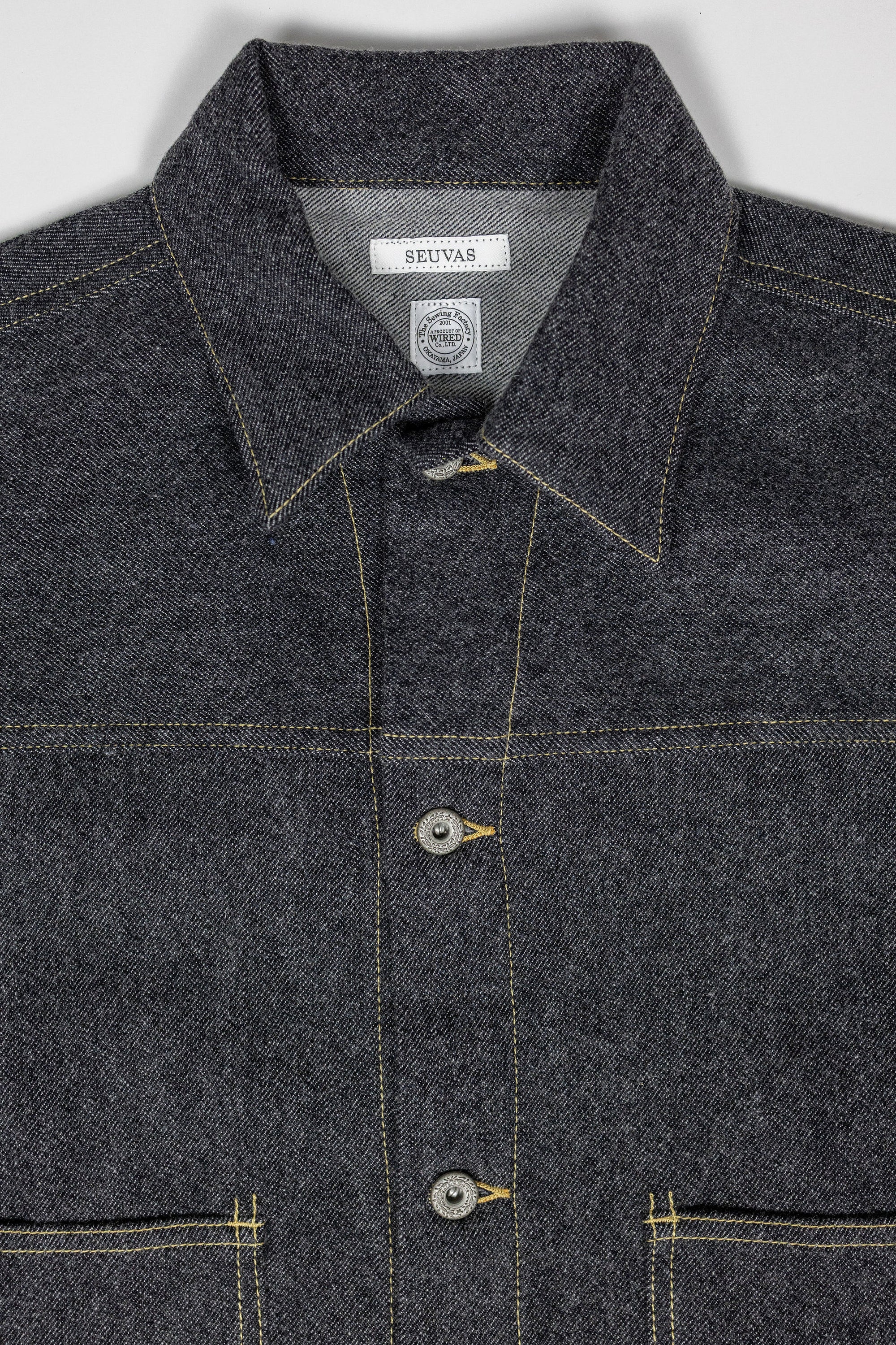 Seuvas C/W Denim Trucker Jacket - Black