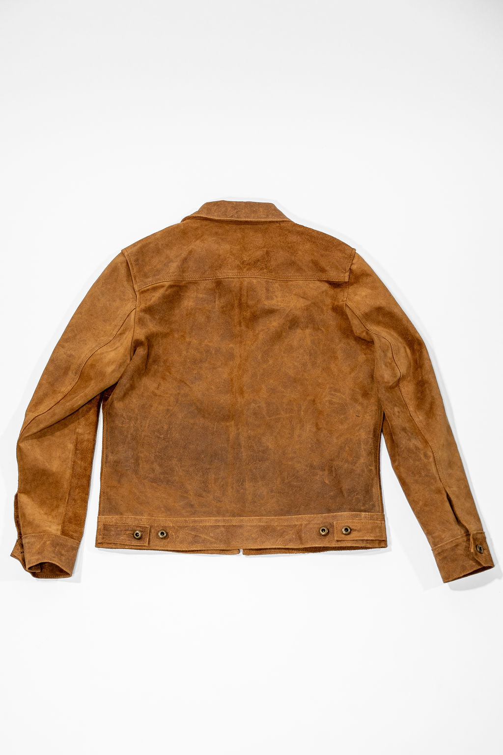 Schott NYC 370 "Duke" Suede Unlined Roughout Cowhide Jacket - Brown