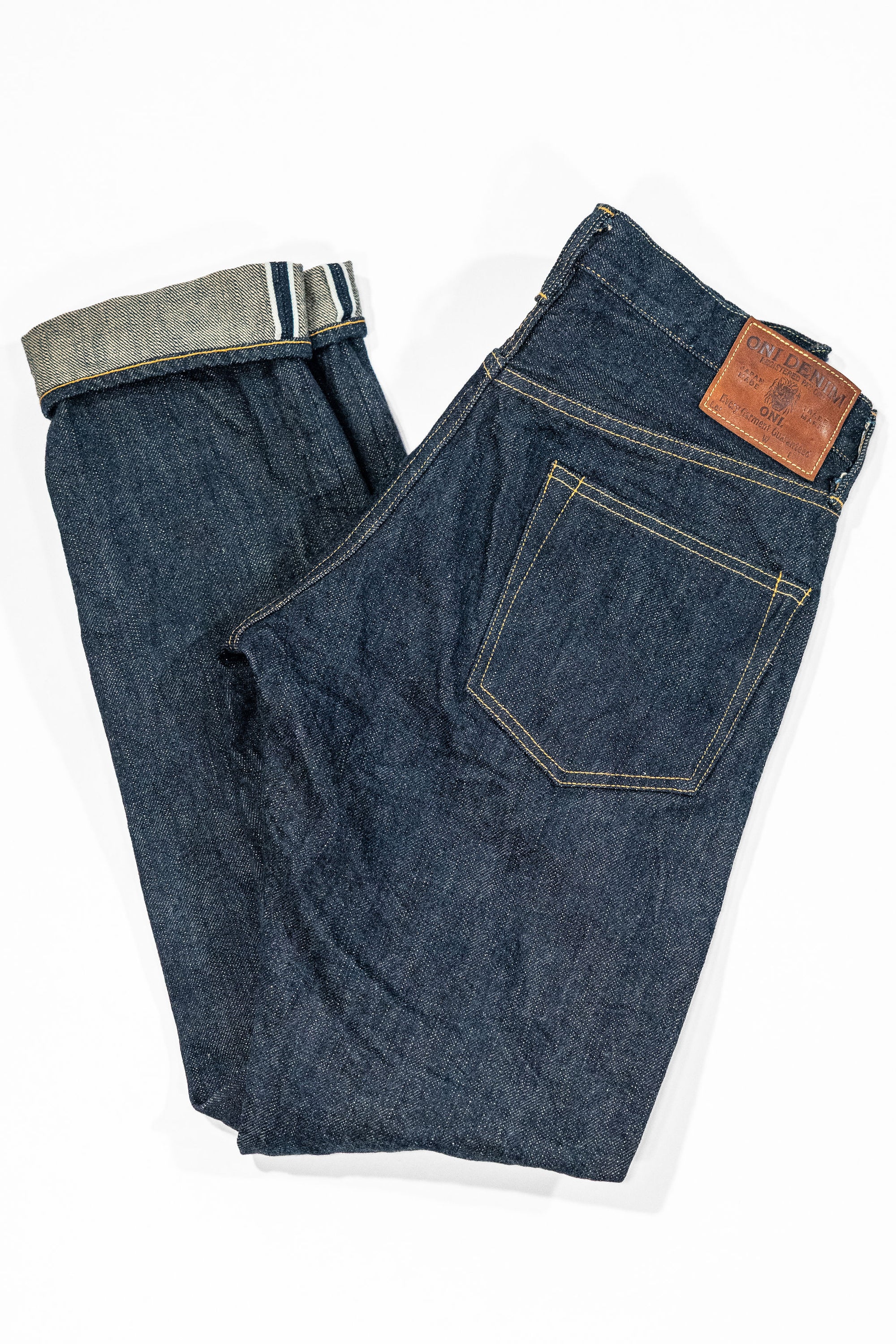 Oni Denim 622-GC15 - 15oz Relaxed Tapered Green Cast Denim