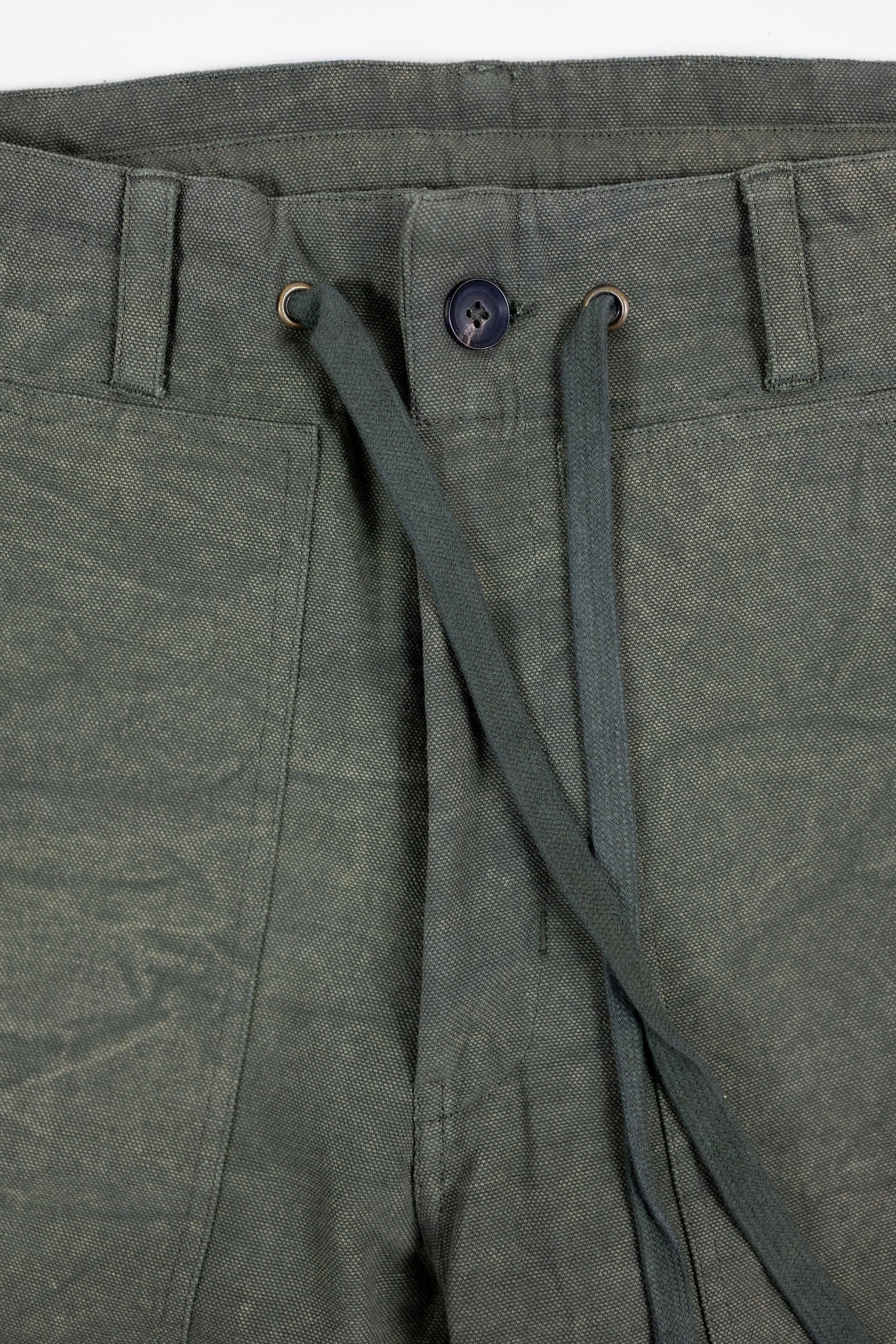 Indi + Ash Raka Pant - Forest Green Crackle Millwoven Canvas