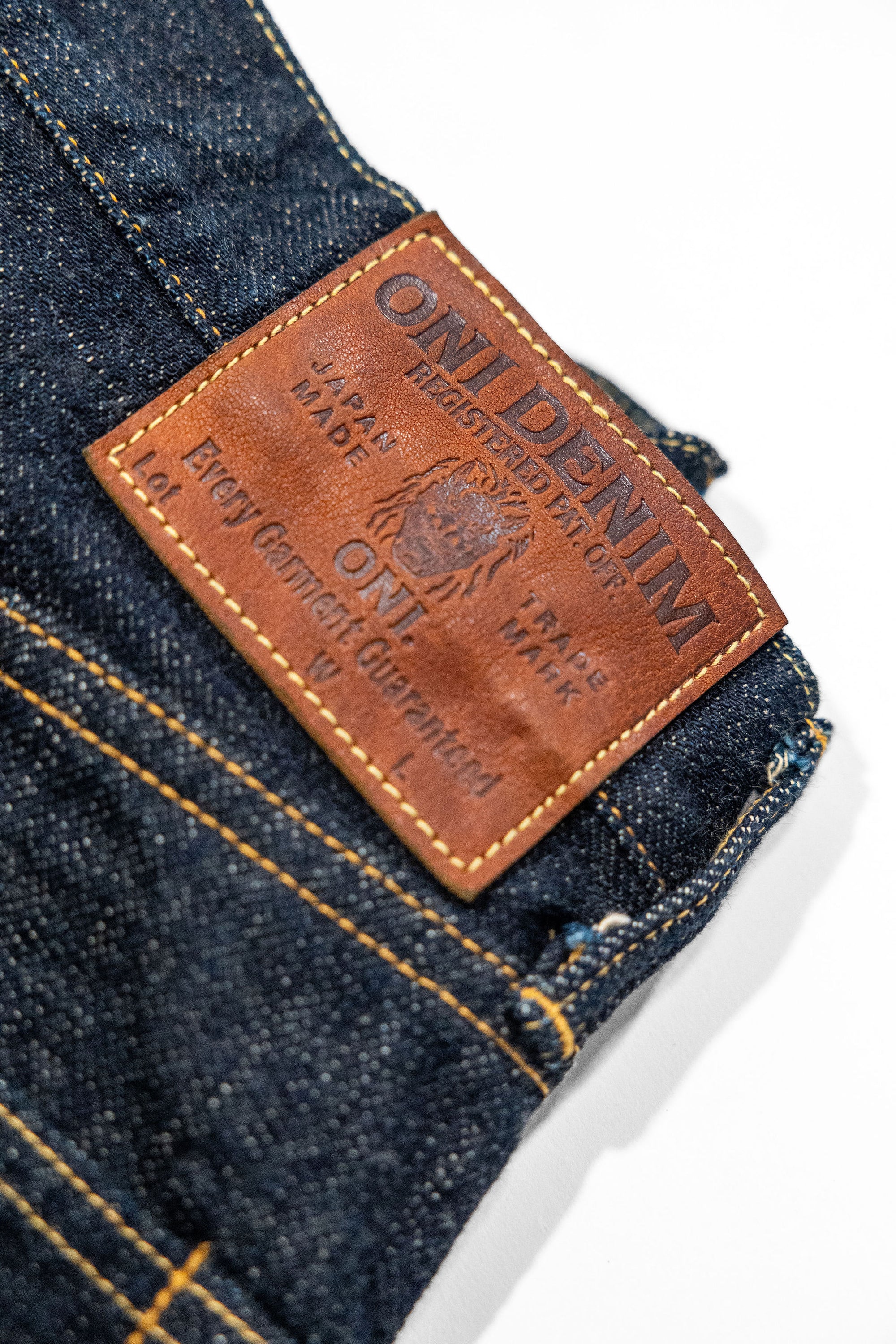 Oni Denim 622-GC15 - 15oz Relaxed Tapered Green Cast Denim