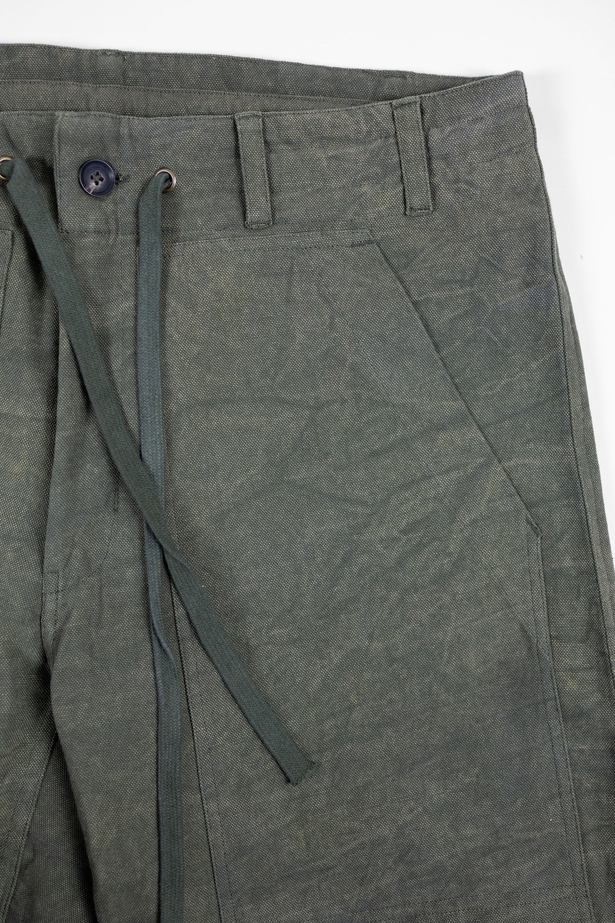 Indi + Ash Raka Pant - Forest Green Crackle Millwoven Canvas