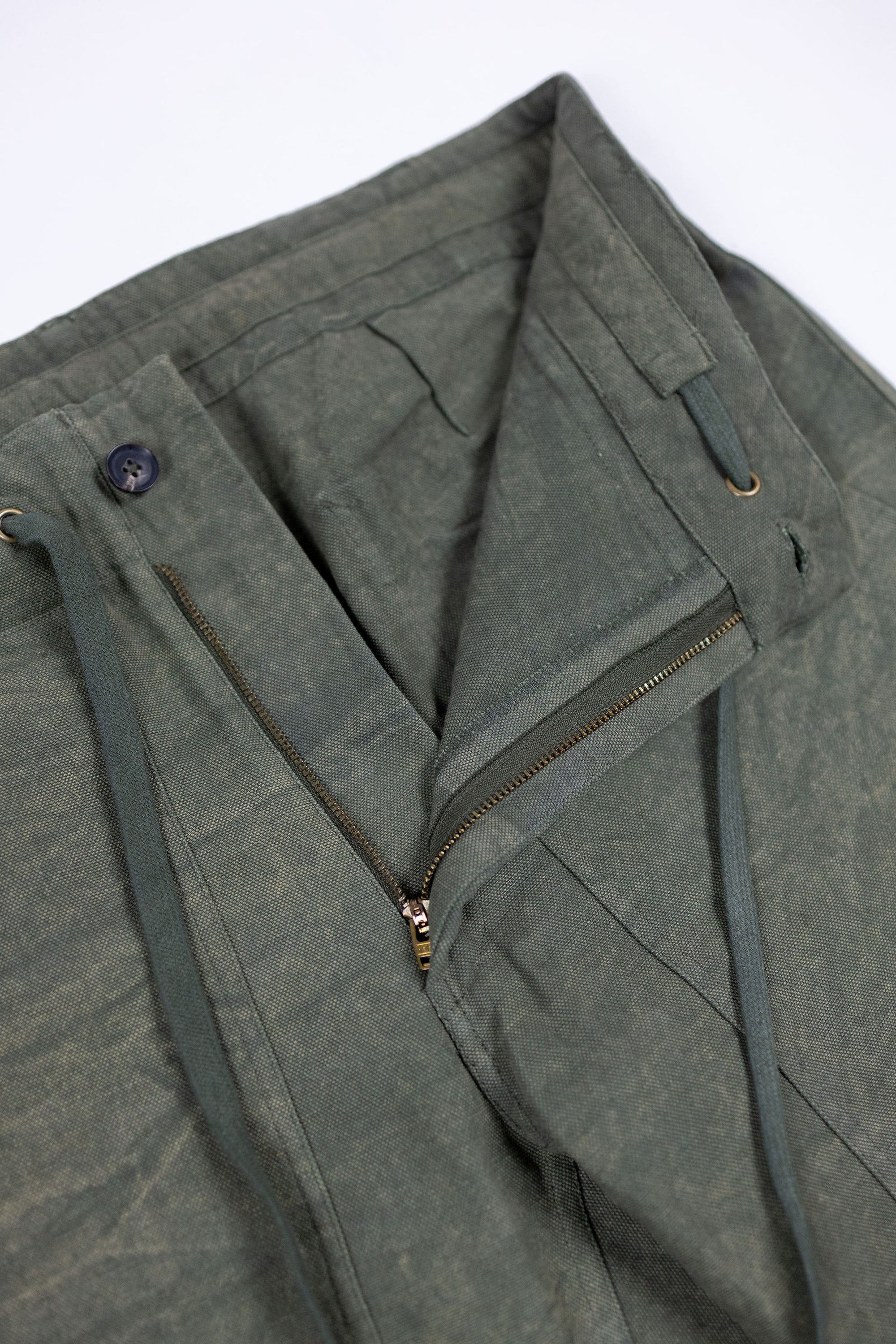 Indi + Ash Raka Pant - Forest Green Crackle Millwoven Canvas