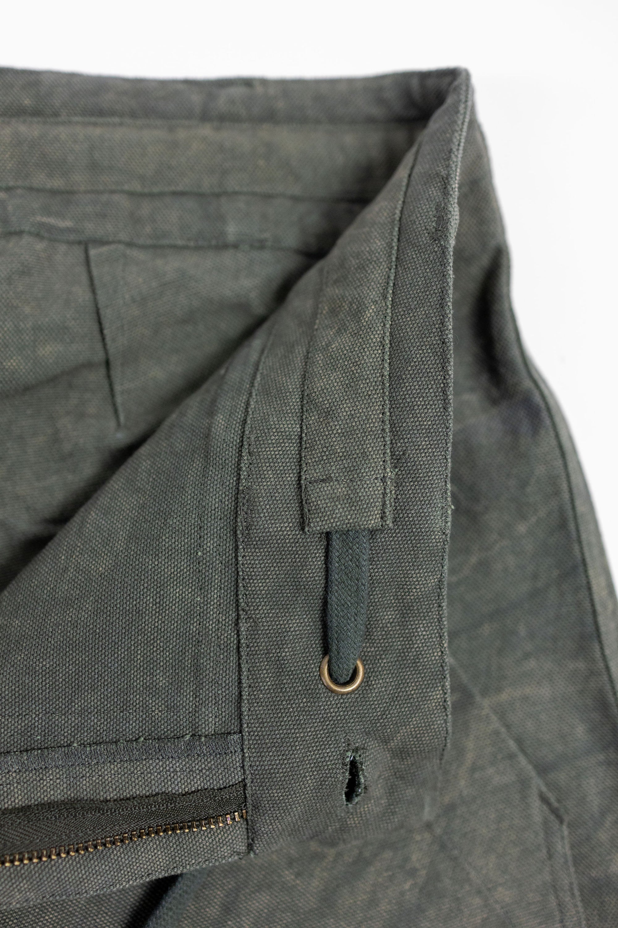 Indi + Ash Raka Pant - Forest Green Crackle Millwoven Canvas