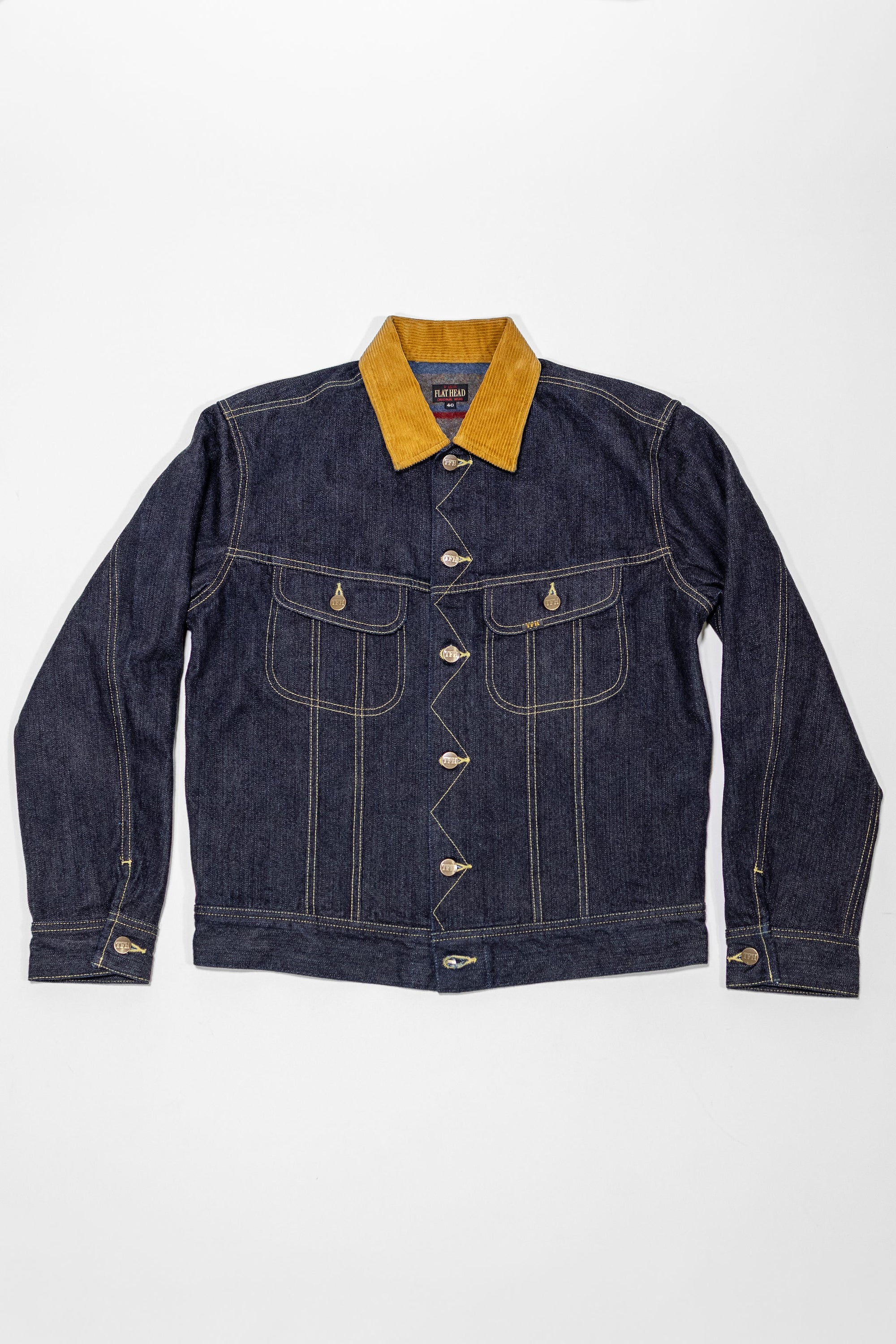 The Flat Head FN-OJ-D102J 14.5oz Blanket Lined Denim Jacket
