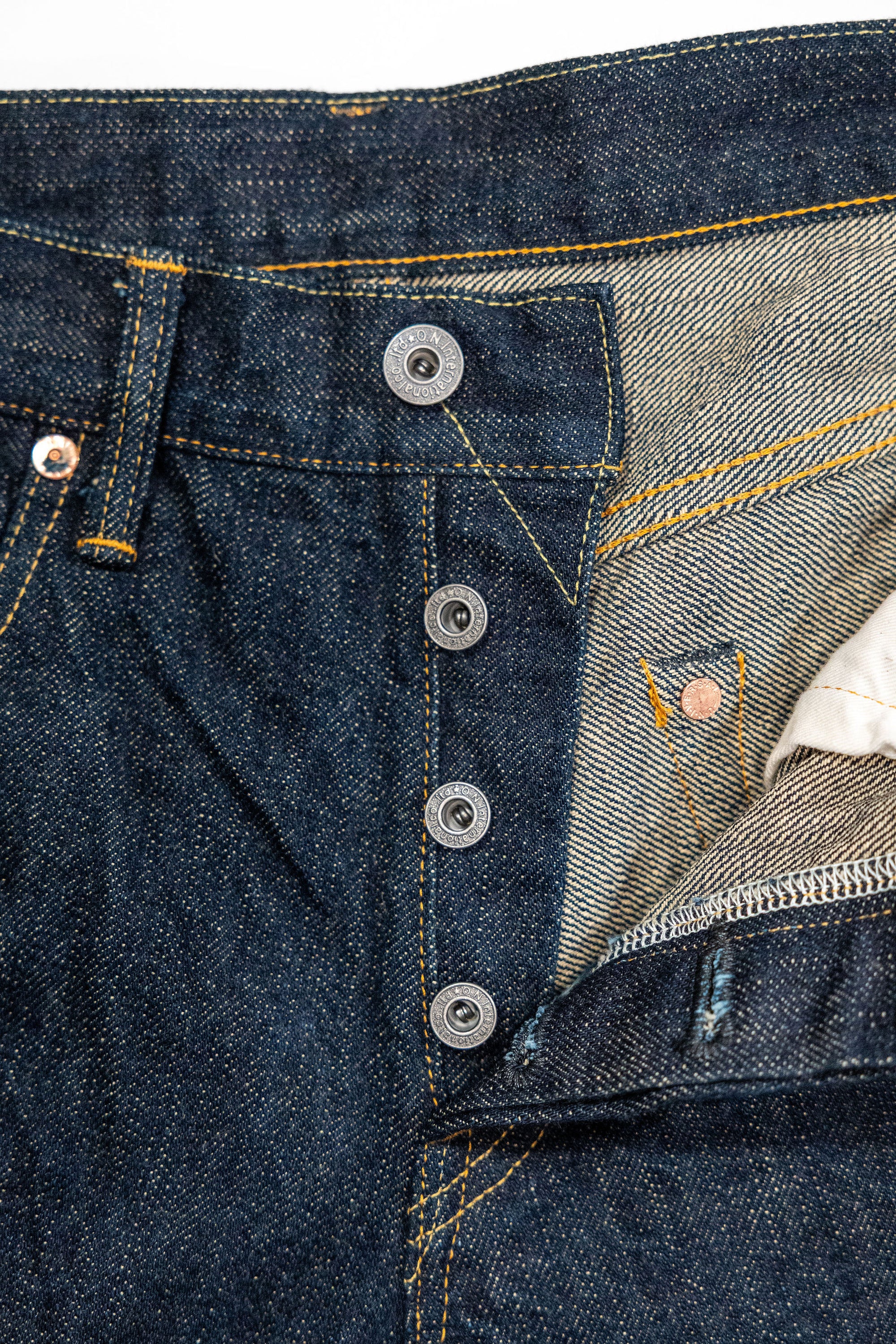 Oni Denim 622-GC15 - 15oz Relaxed Tapered Green Cast Denim
