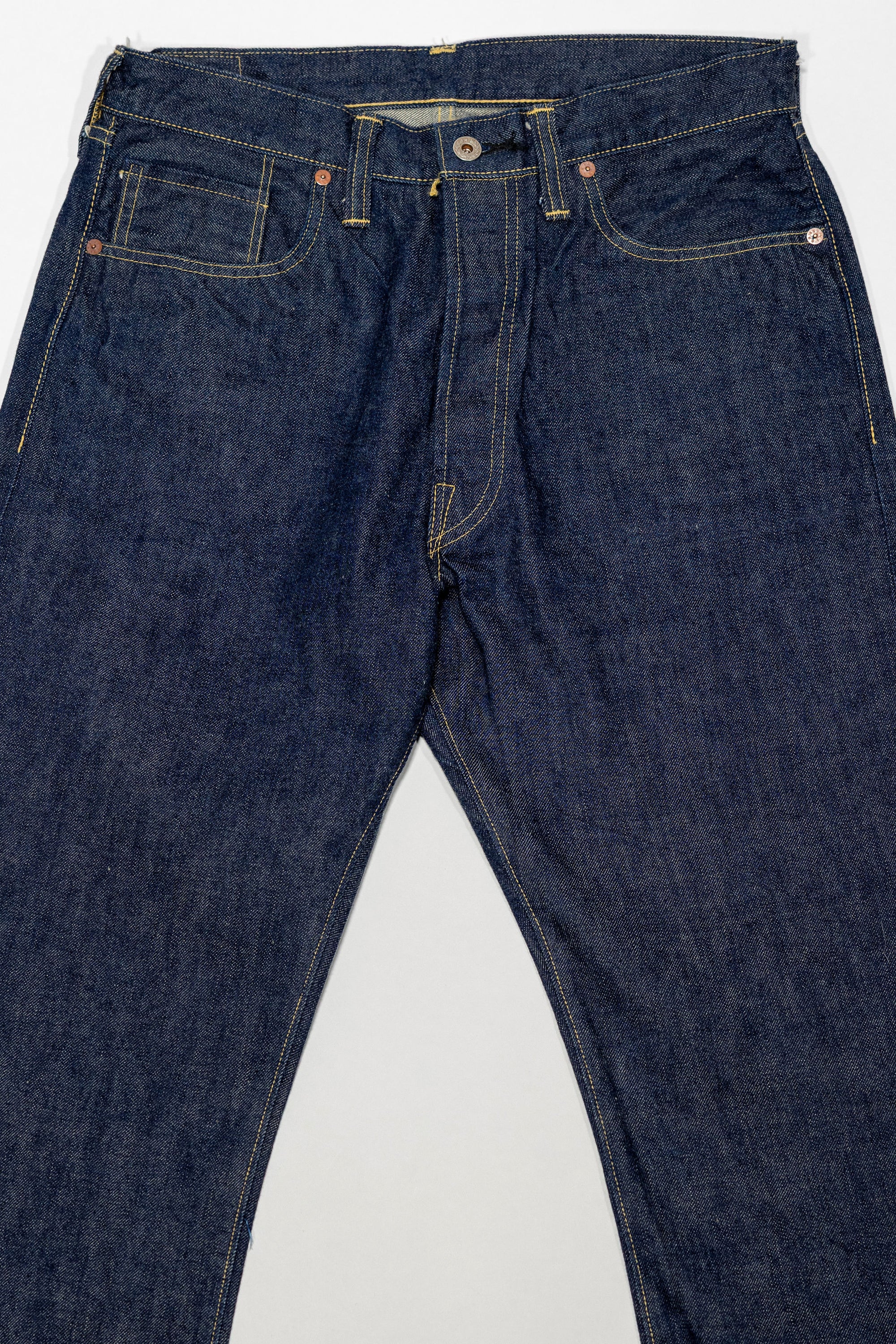 Buzz Rickson's BR43041 World War II Waist Overalls - Indigo One Washed