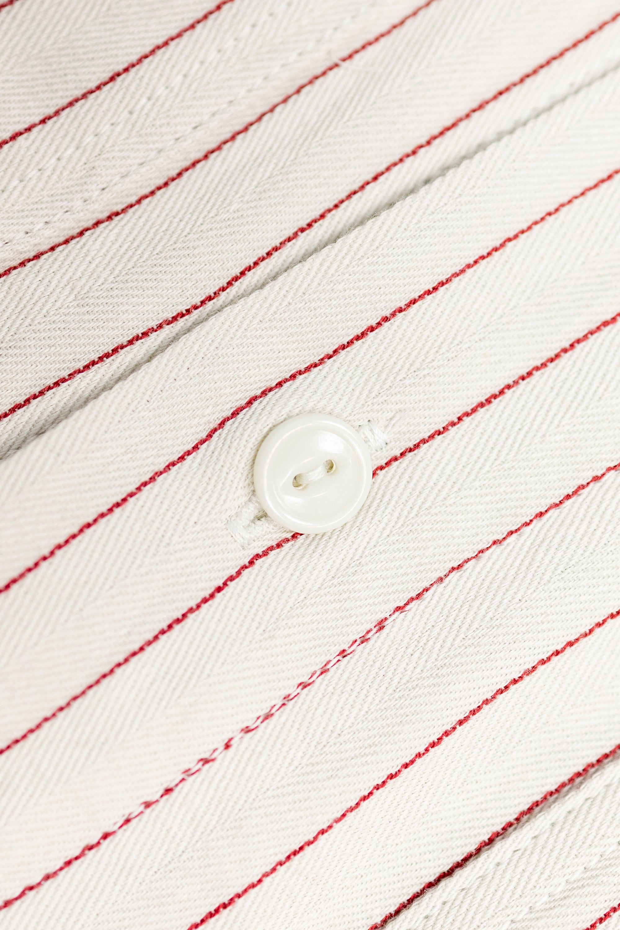 Sugar Cane Coke Stripe Work Shirt - Off White