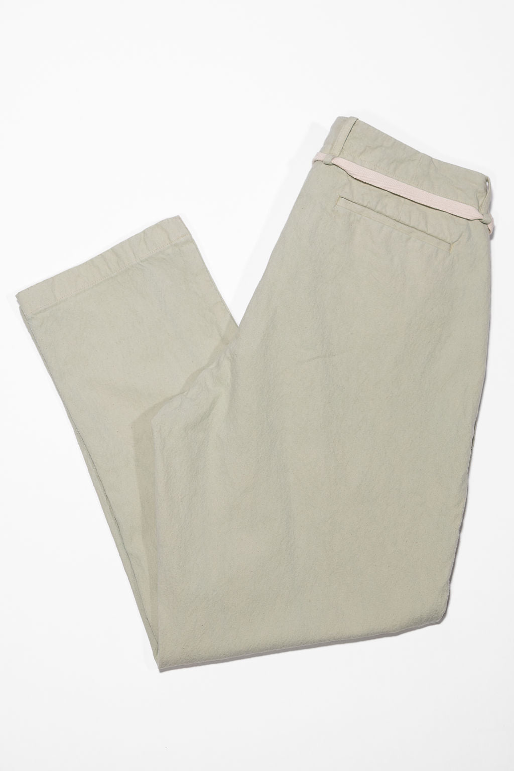 Seuvas Canvas Tapered 2-Tuck Pants (Regular) - Matcha