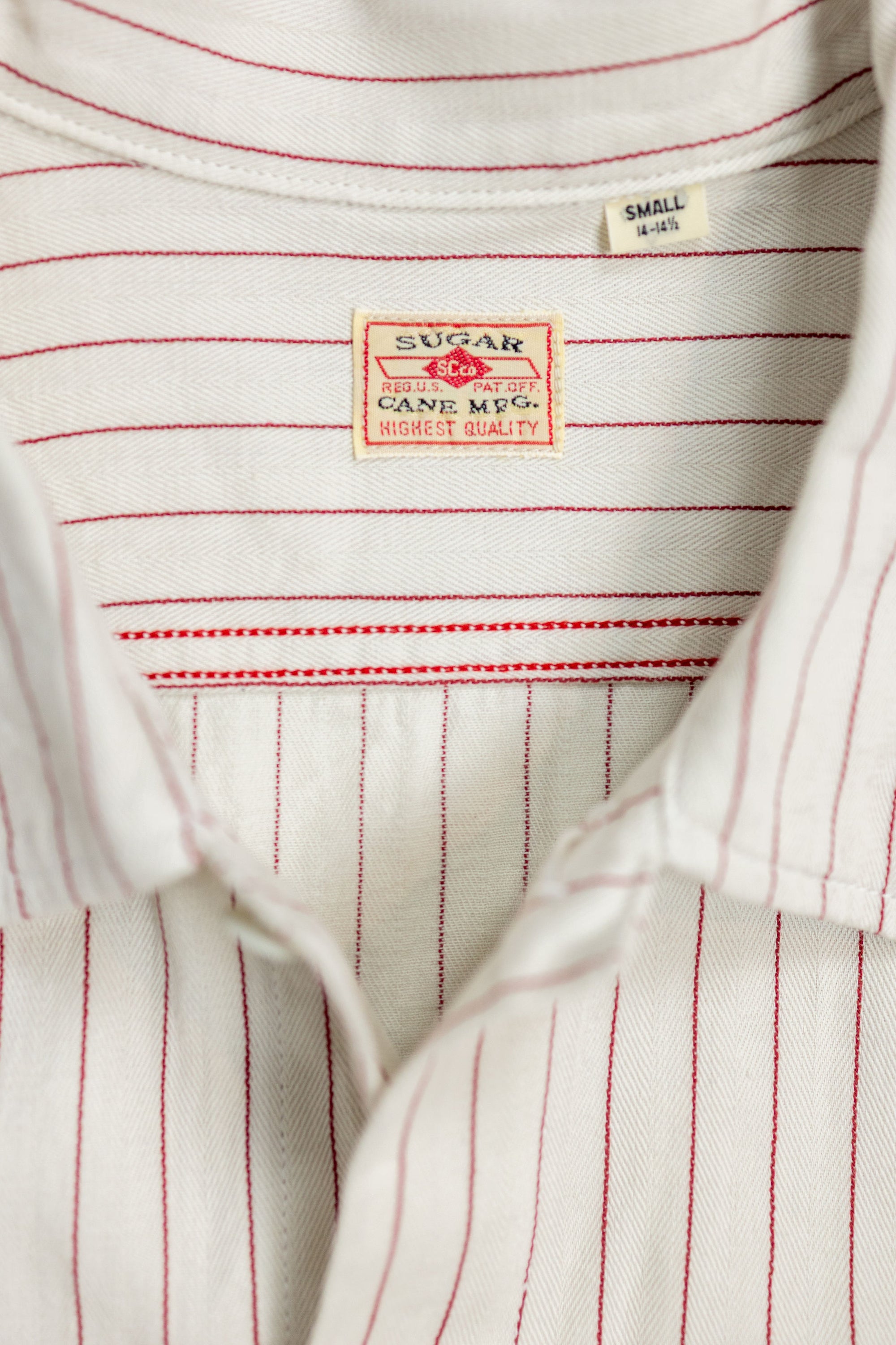 Sugar Cane Coke Stripe Work Shirt - Off White