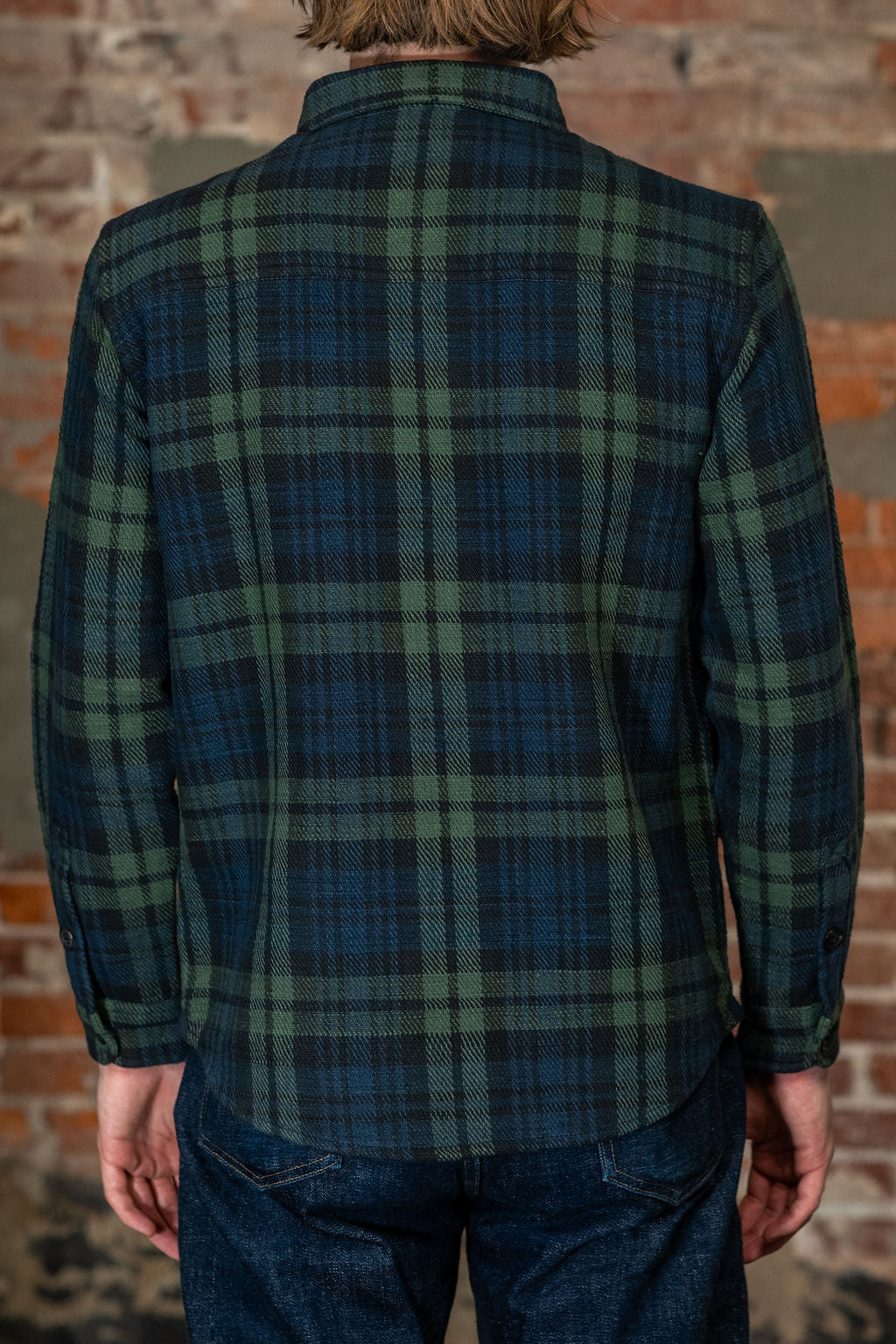 Indi + Ash Holden Shirt - Indigo / Iron / Grass Hands-On Handwoven Tartan