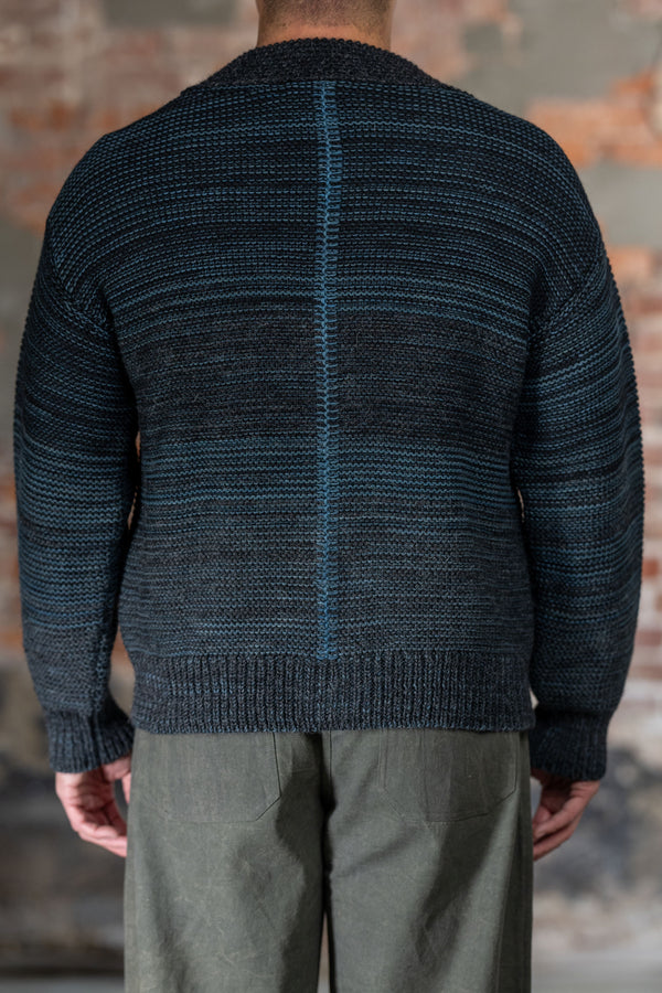 Indi + Ash Ren Cardigan - Black/Dark Indigo - Franklin & Poe