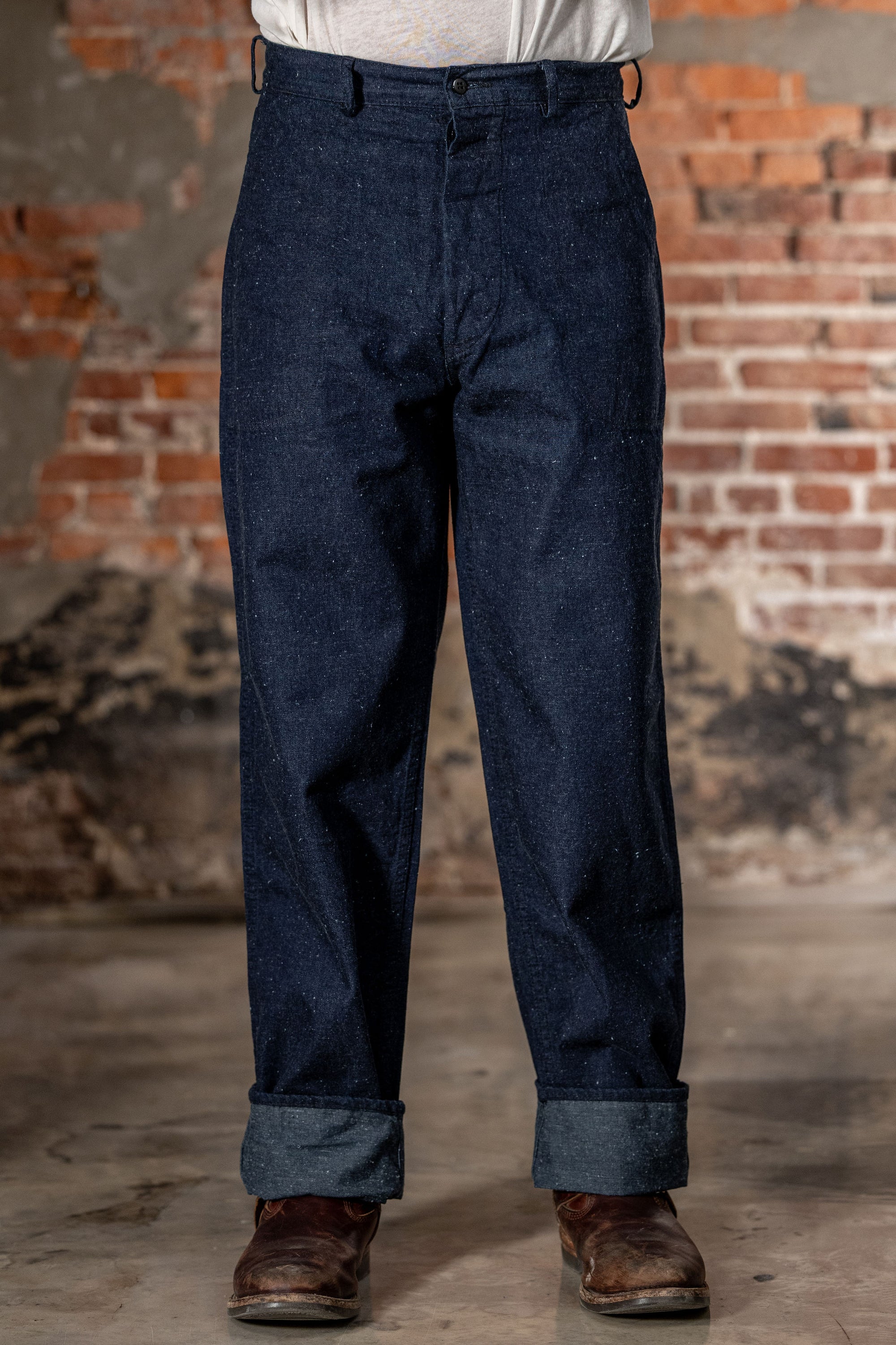 TCB Jeans Seamens Trousers - 10oz Neppy Denim Indigo One Wash