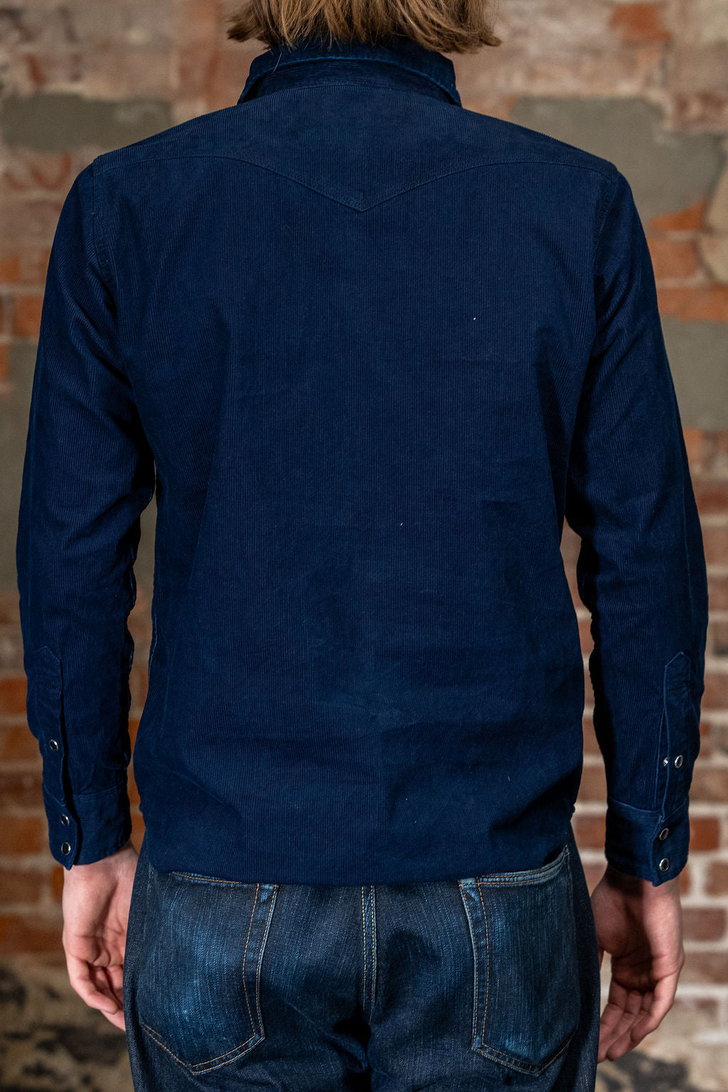 Iron Heart IHSH-438-IND 7.5oz Selvedge Corduroy Western Shirt - Indigo