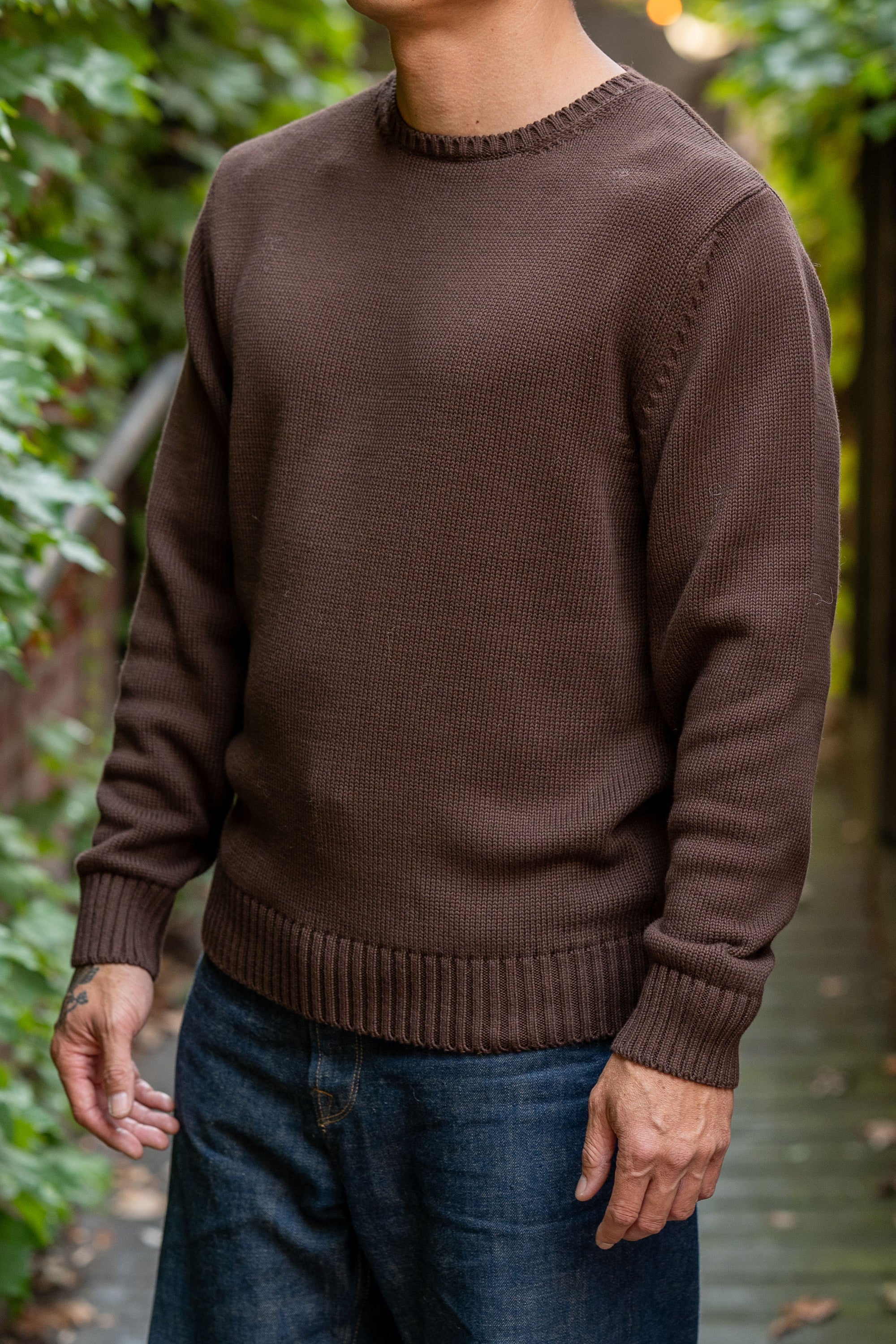 Knickerbocker Ivy Cotton Sweater - Brown