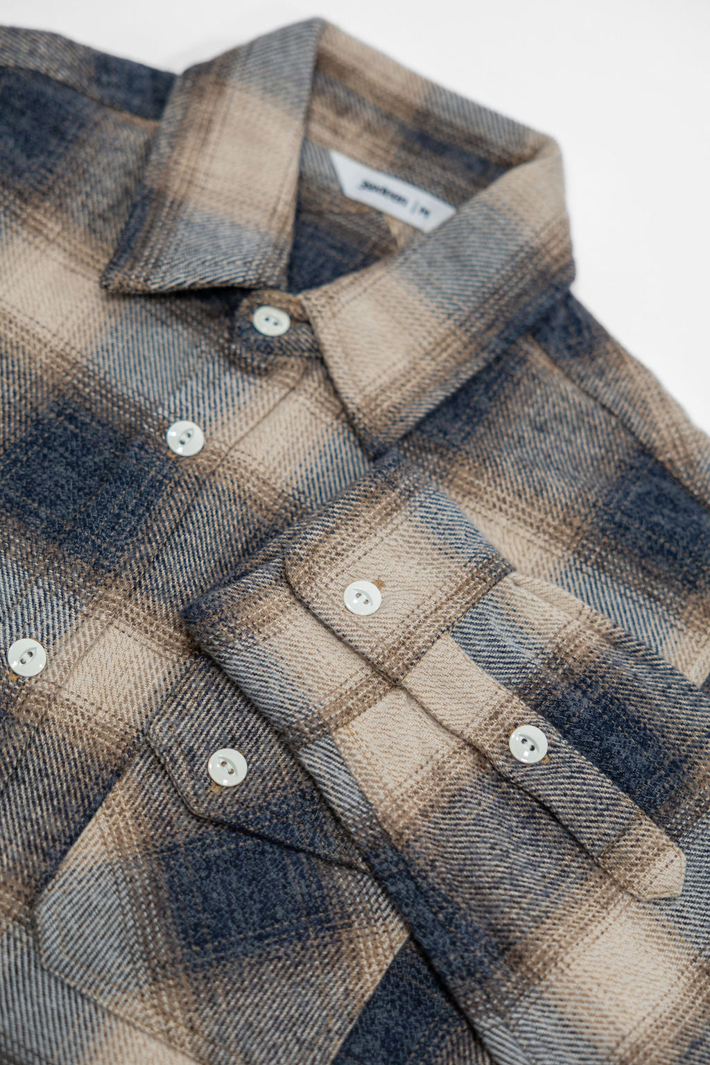 3sixteen Crosscut Flannel - Brown/Ecru