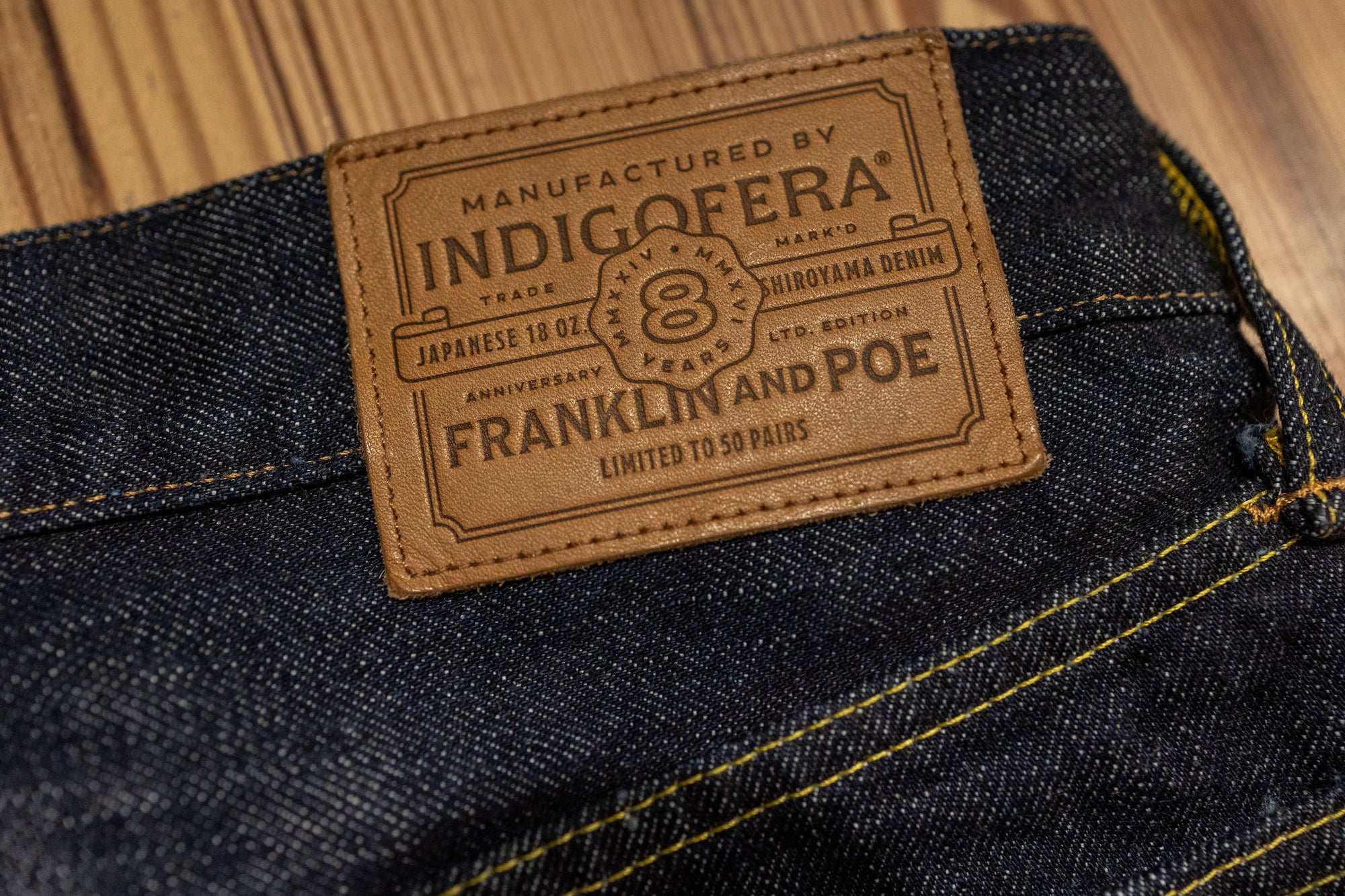 Indigofera x Franklin & Poe 8th Anniversary Kirk - 18oz Shiroyama Selvedge Denim