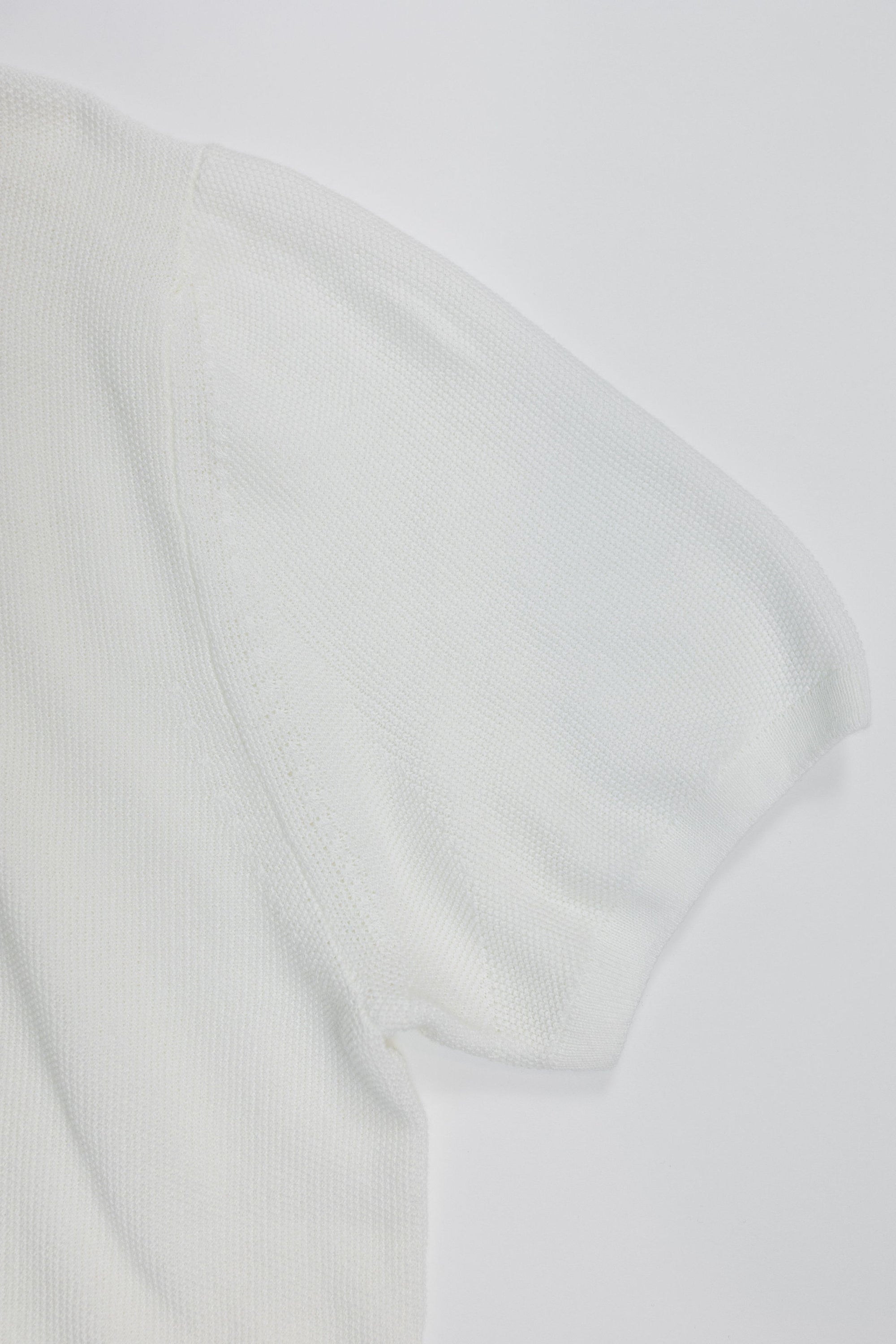 Merz b. Schwanen KPLP02 Knitted Polo - White