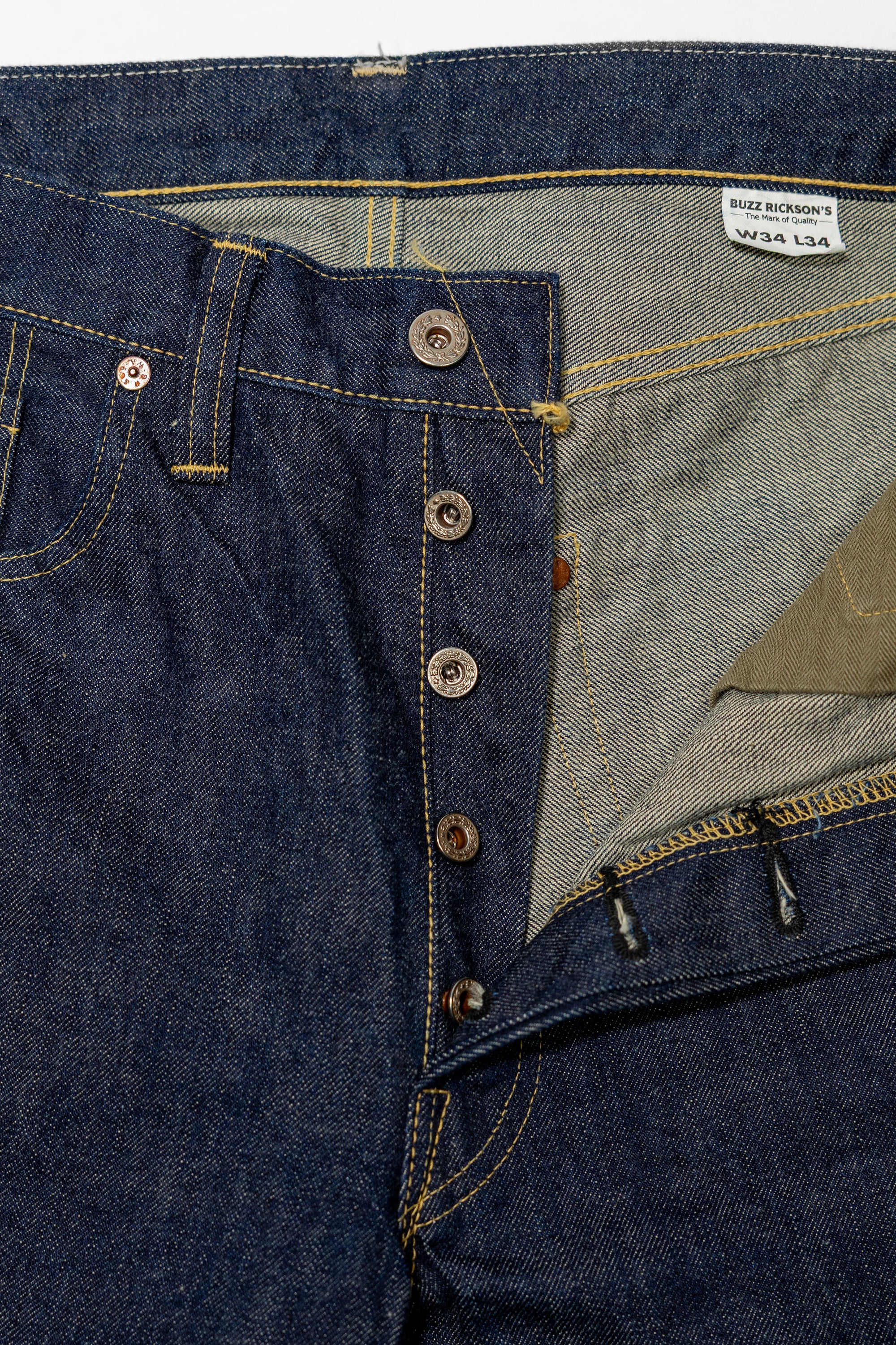 Buzz Rickson's BR43041 World War II Waist Overalls - Indigo One Washed