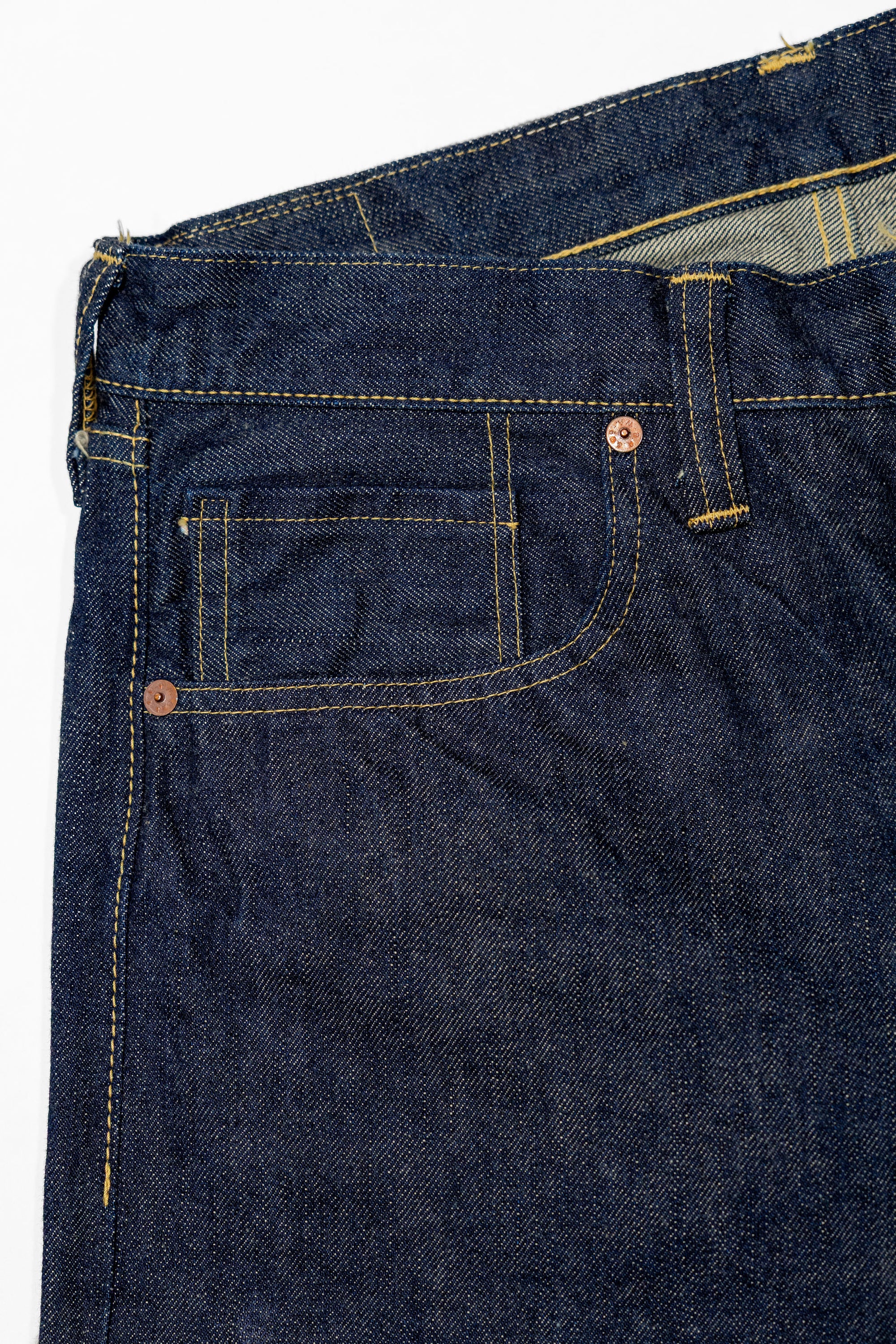 Buzz Rickson's BR43041 World War II Waist Overalls - Indigo One Washed