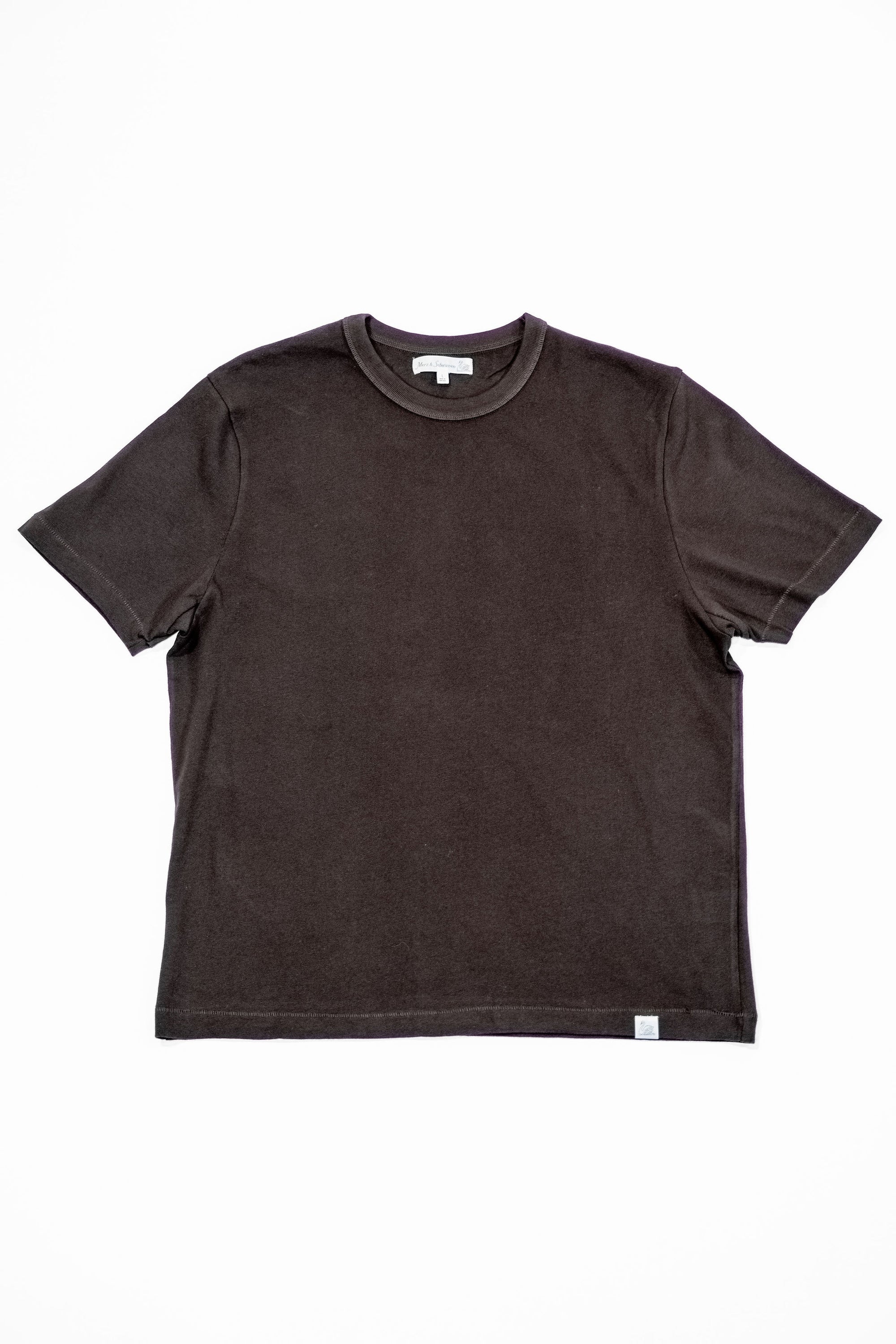 Merz b. Schwanen TEE03 Authentic Jersey Cotton T-Shirt - Espresso