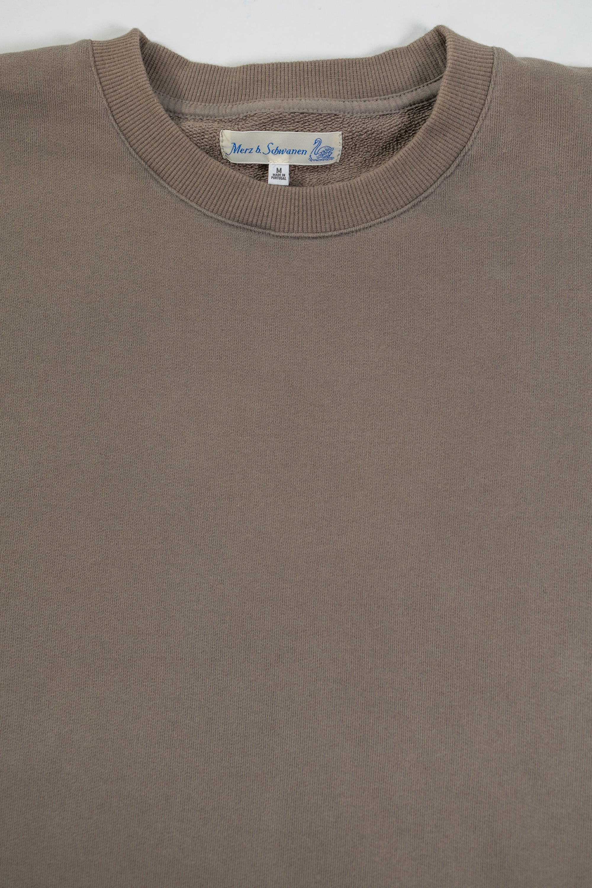 Merz b. Schwanen CREW01 Relaxed Cotton Fleece Sweatshirt - Faded Grain