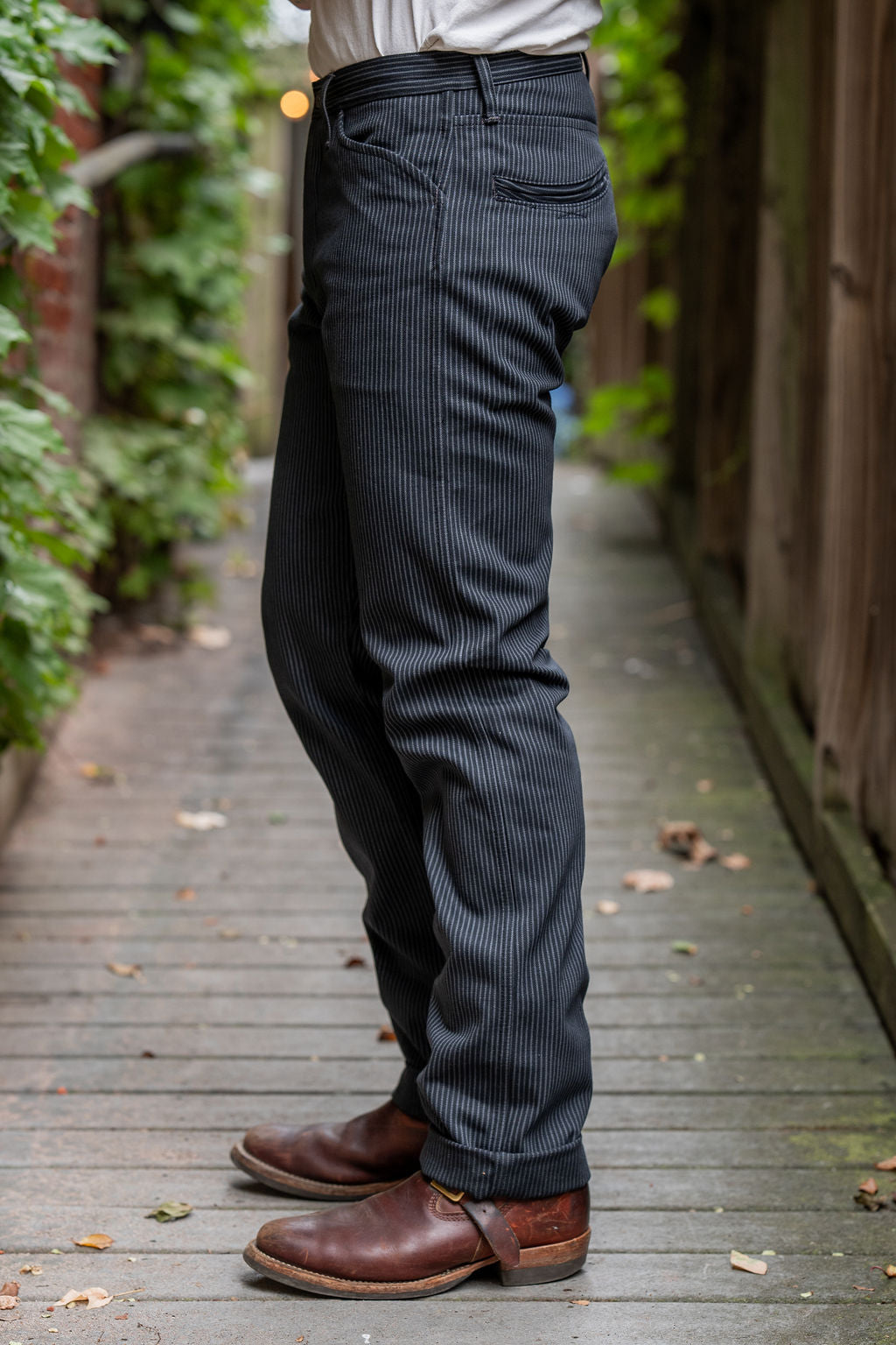 Indigofera Swearengen Pant - Grey/Black Hickory Stripe